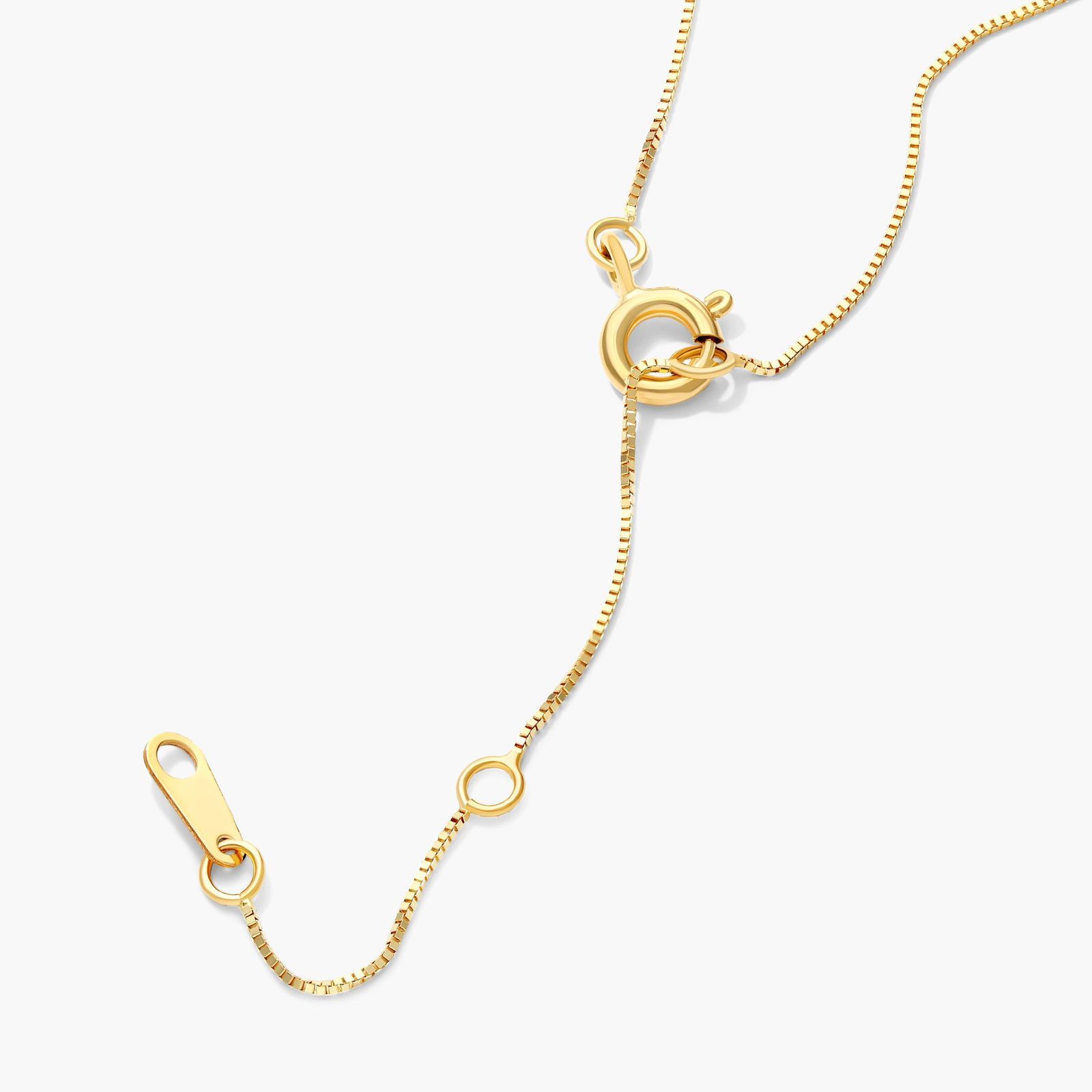 Lab-Grown Diamond Solitaire Smile Necklace In 14K Yellow Gold