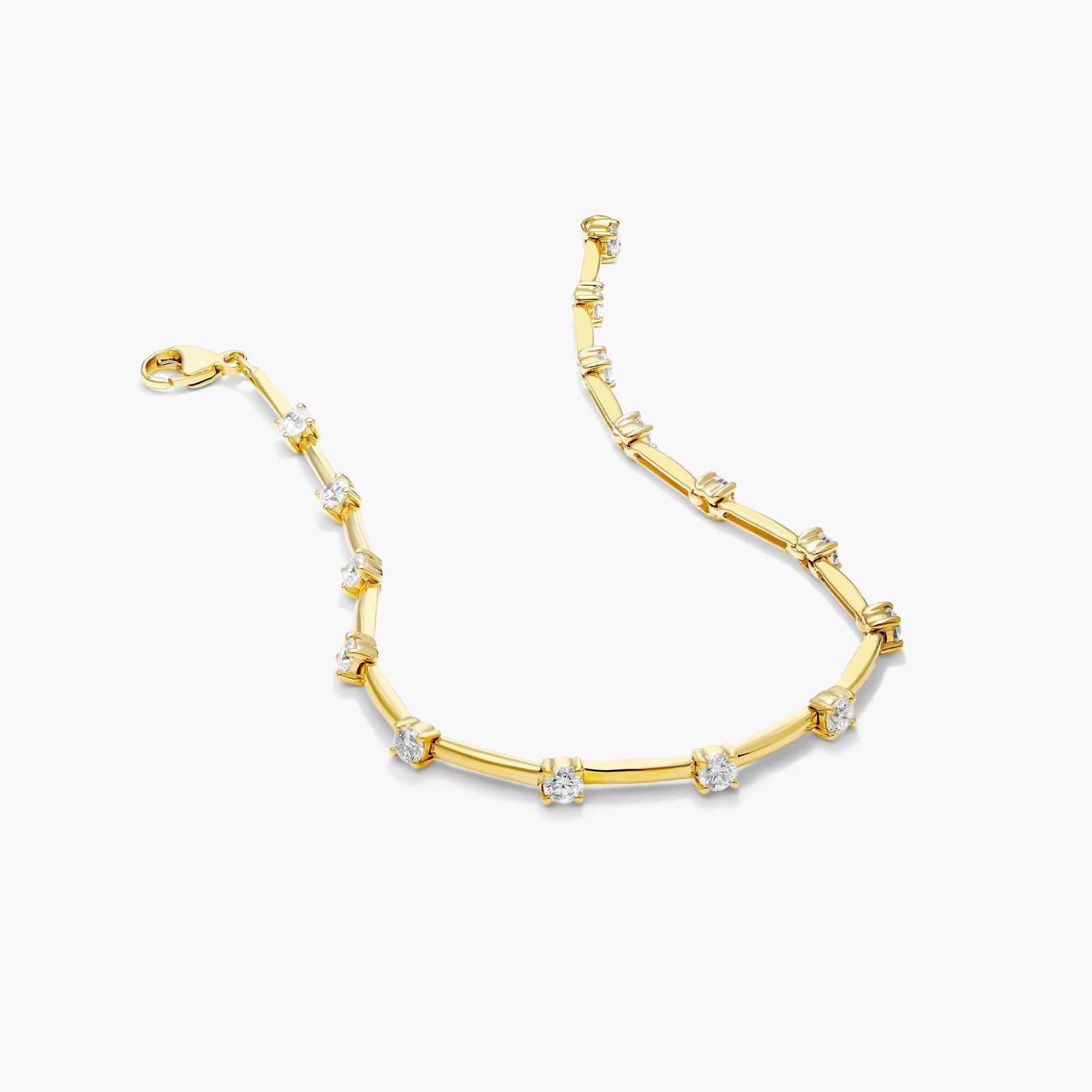 Station Dash Lab-Grown Diamond Bracelet In 14K Yellow Gold
