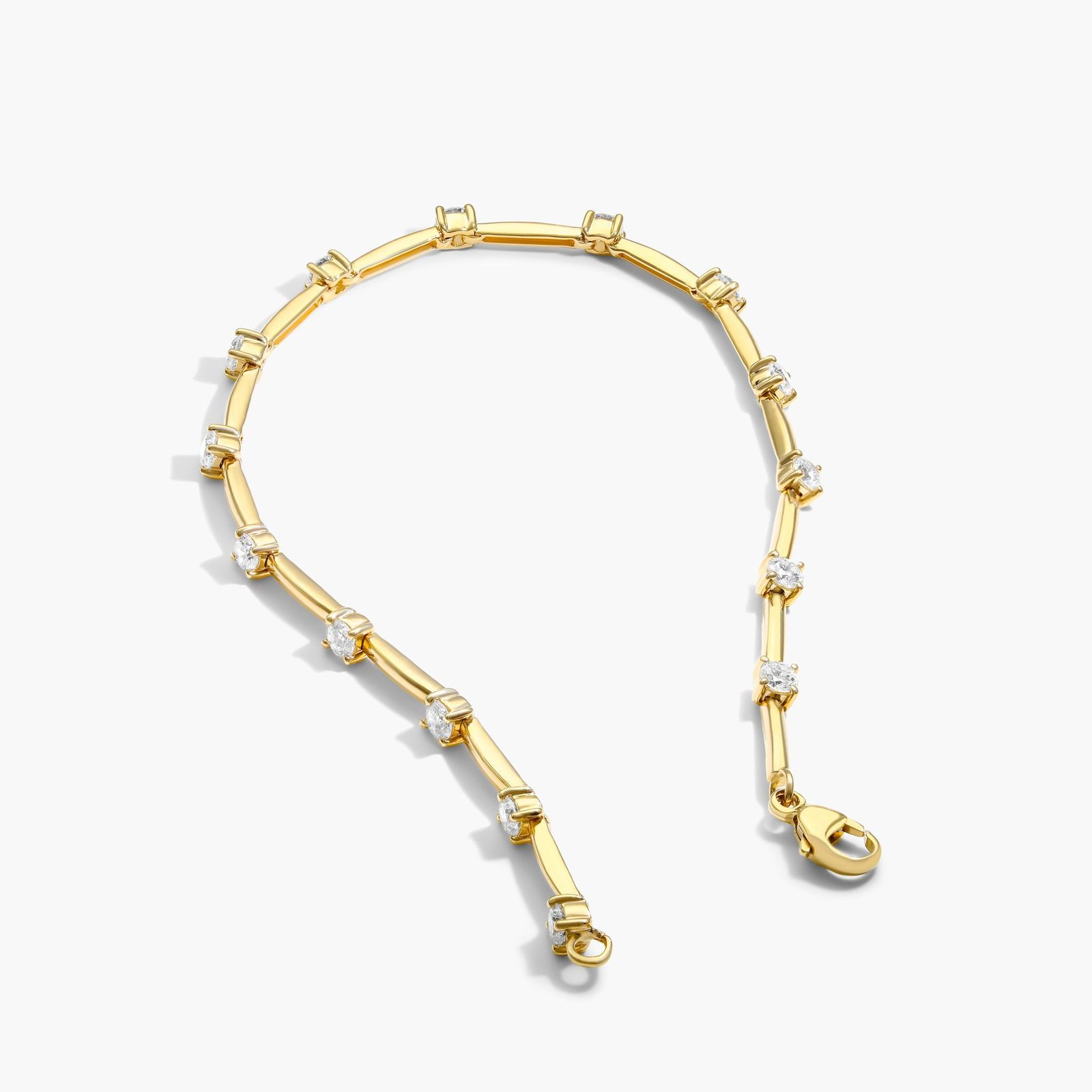 Station Dash Lab-Grown Diamond Bracelet In 14K Yellow Gold