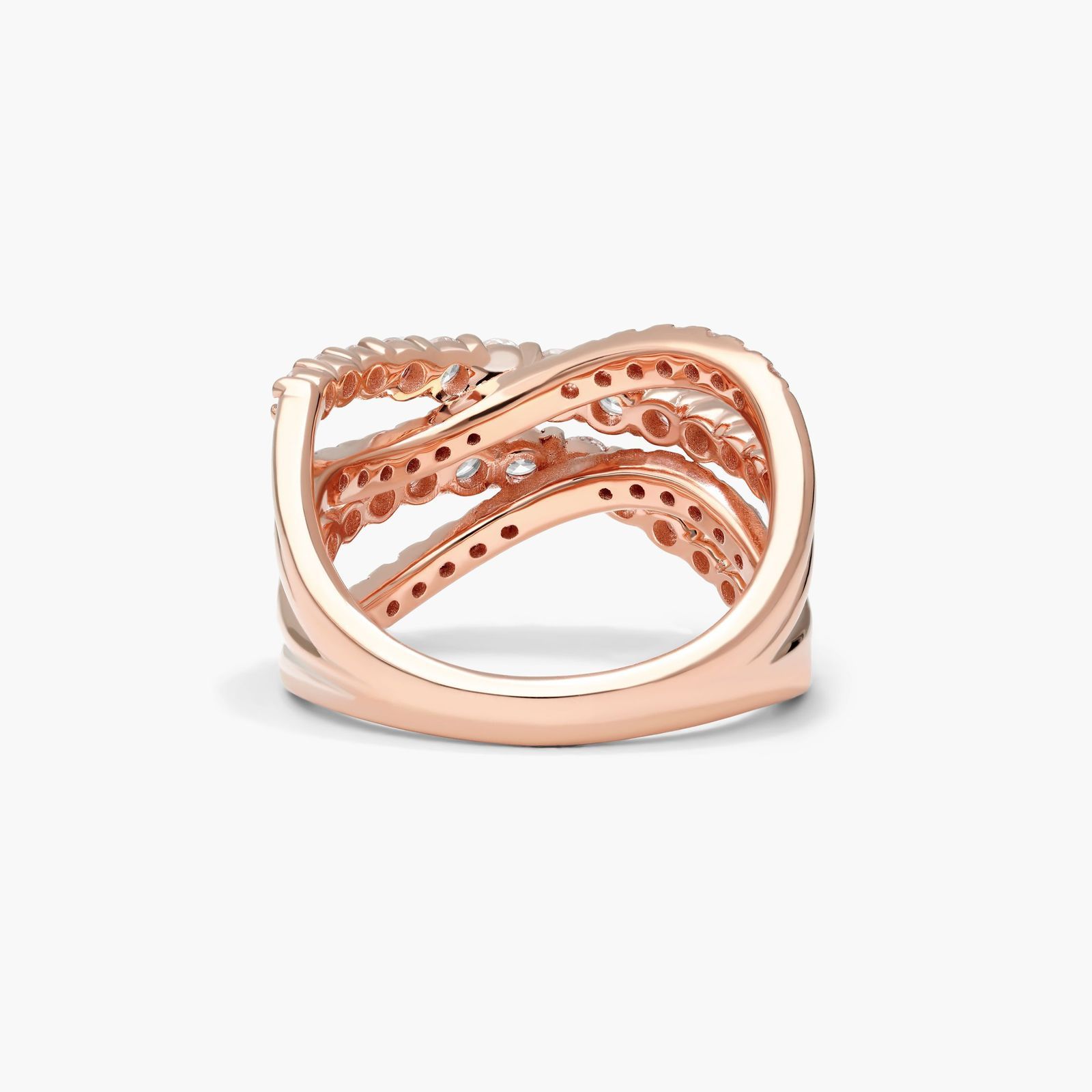 Tidal Wave Lab-Grown Diamond Ring In 14K Rose Gold