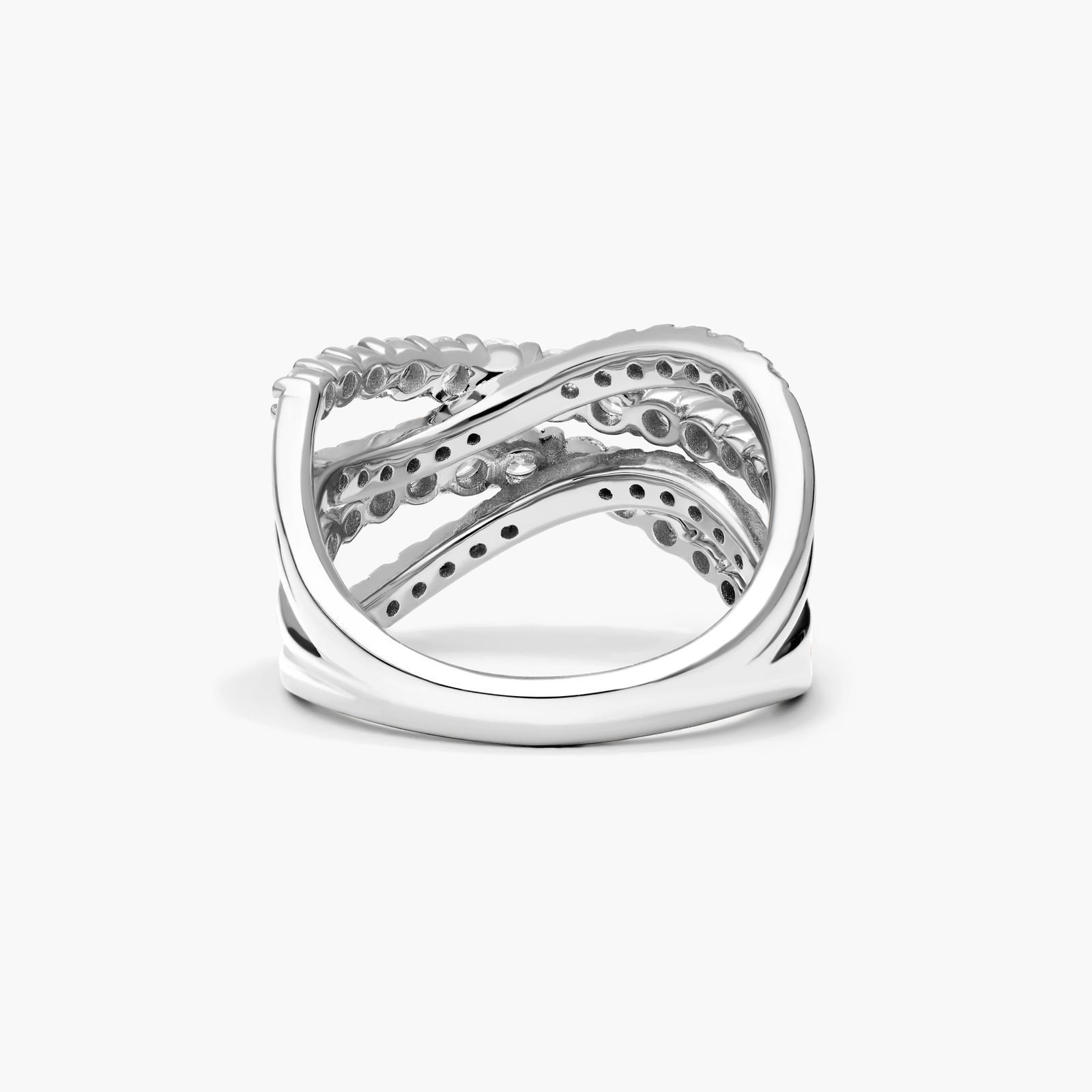 Tidal Wave Lab-Grown Diamond Ring In 14K White Gold
