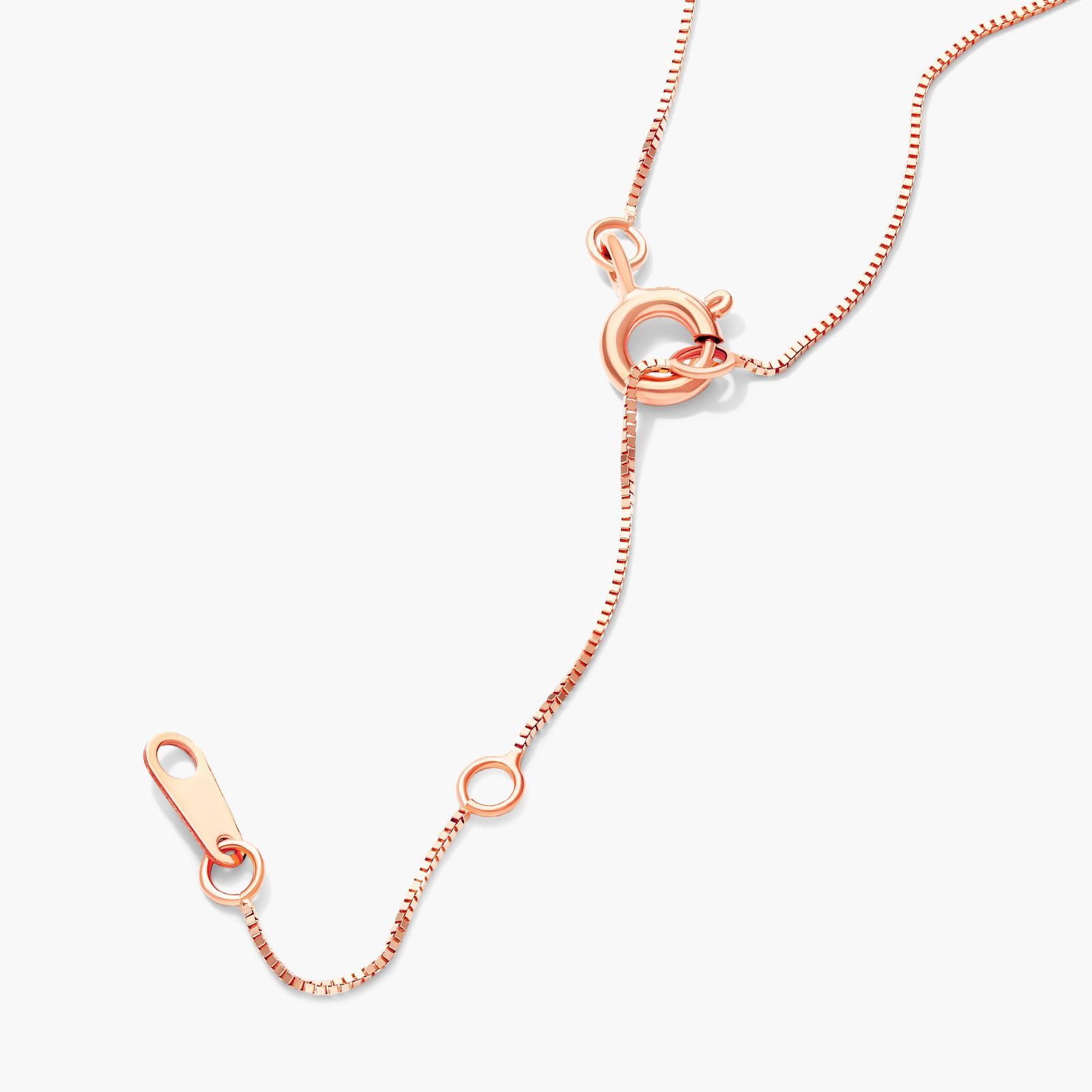 Lab-Grown Diamond Open Circle Pendant Necklace In 14K Rose Gold