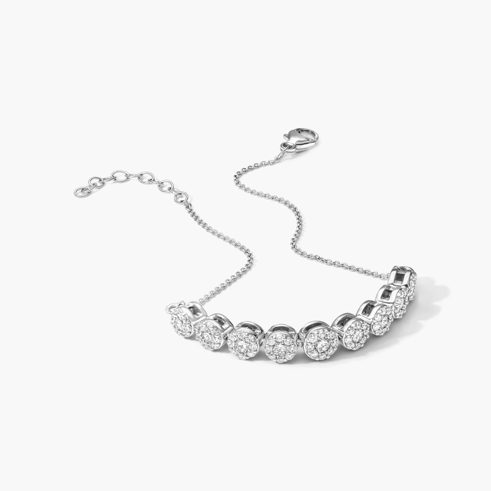 Composite Lab-Grown Diamond Bracelet In 14K White Gold