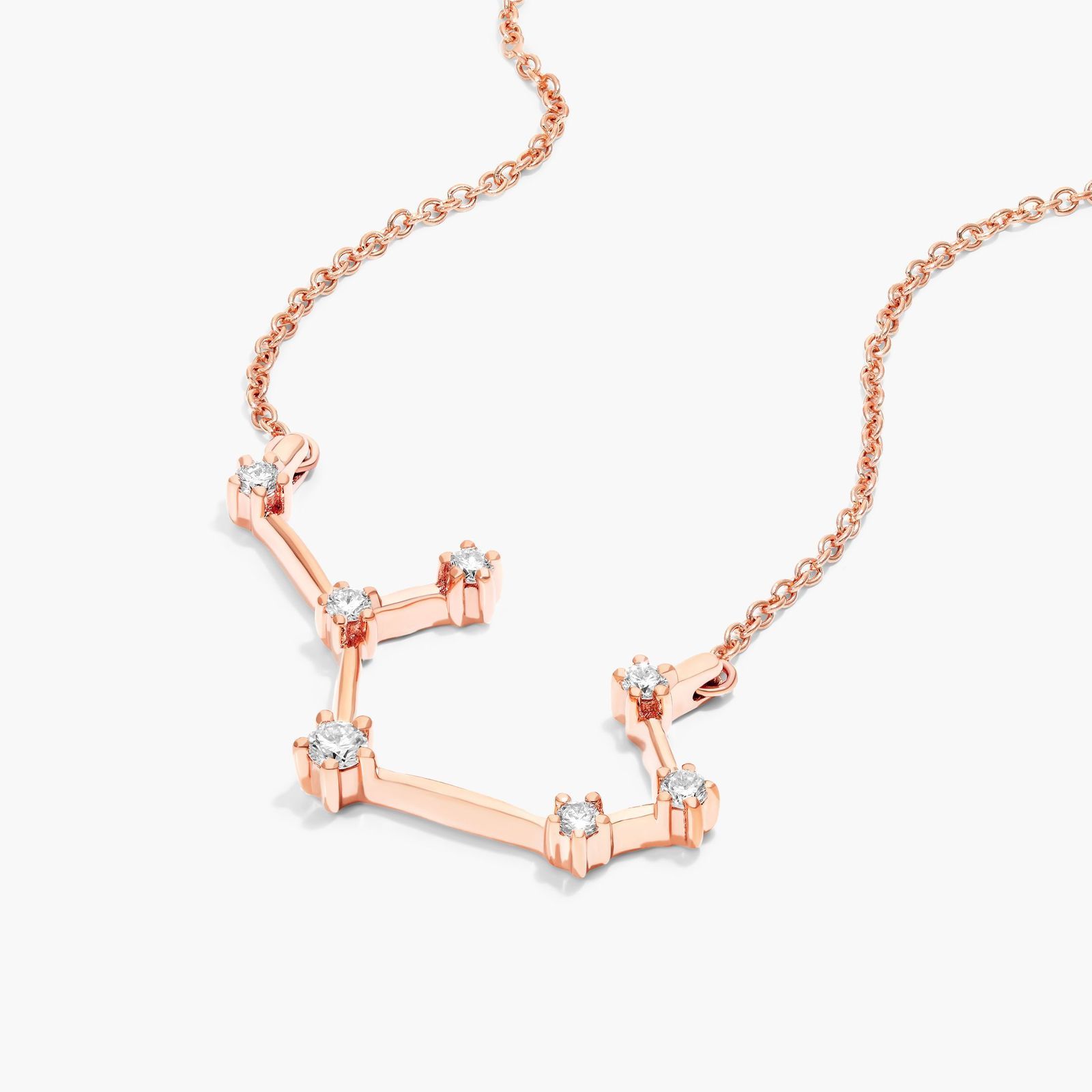Lab-Grown Diamond Sagittarius Constellation Necklace In 14K Rose Gold
