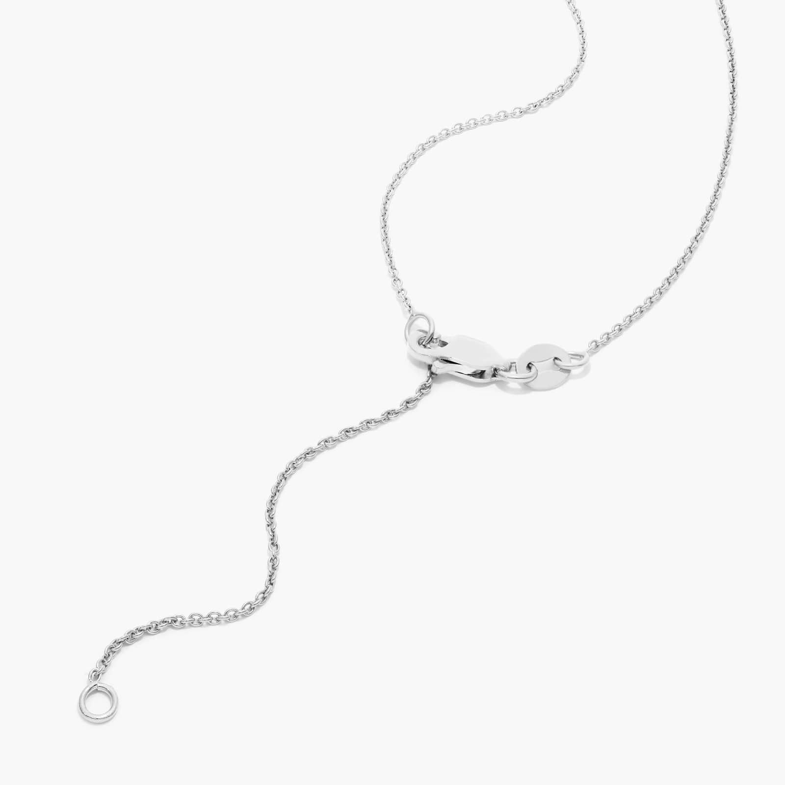 Moderne Cross Diamond Necklace In 14K White Gold