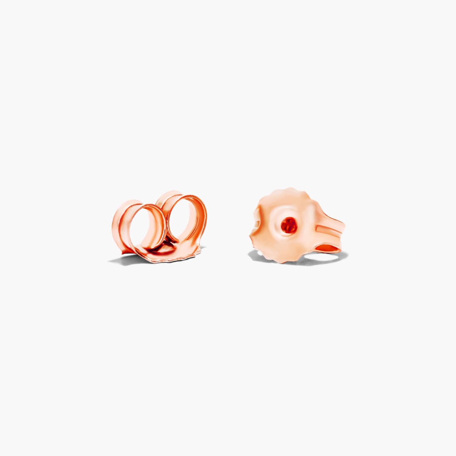 Moderne Cross Diamond Stud Earrings In 14K Rose Gold