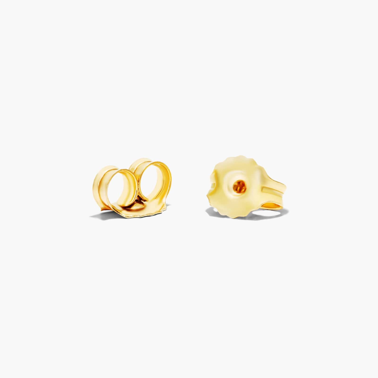 Moderne Cross Diamond Stud Earrings In 14K Yellow Gold