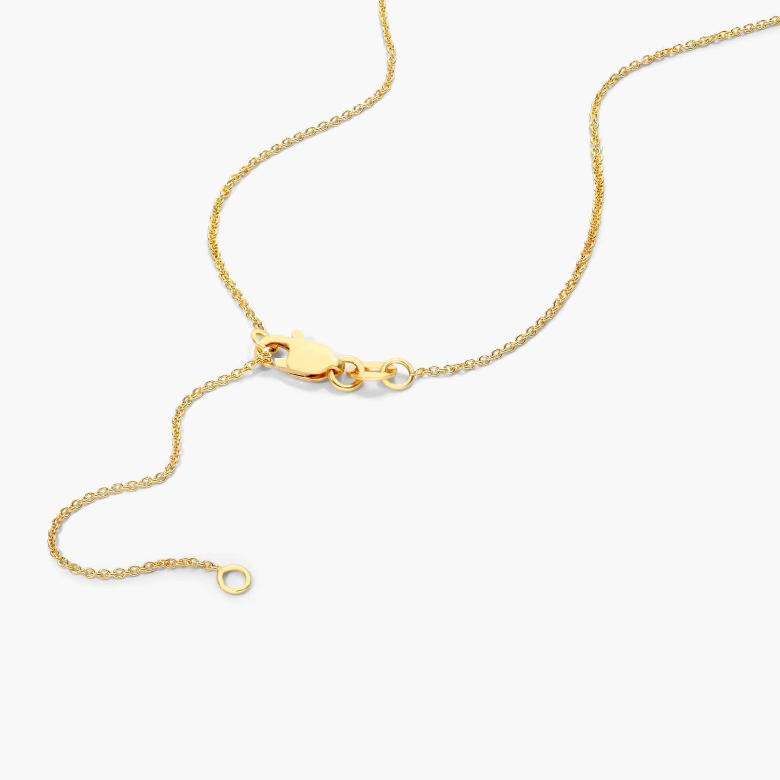 Diamond Marquise Link Chain Pendant In 14K Yellow Gold