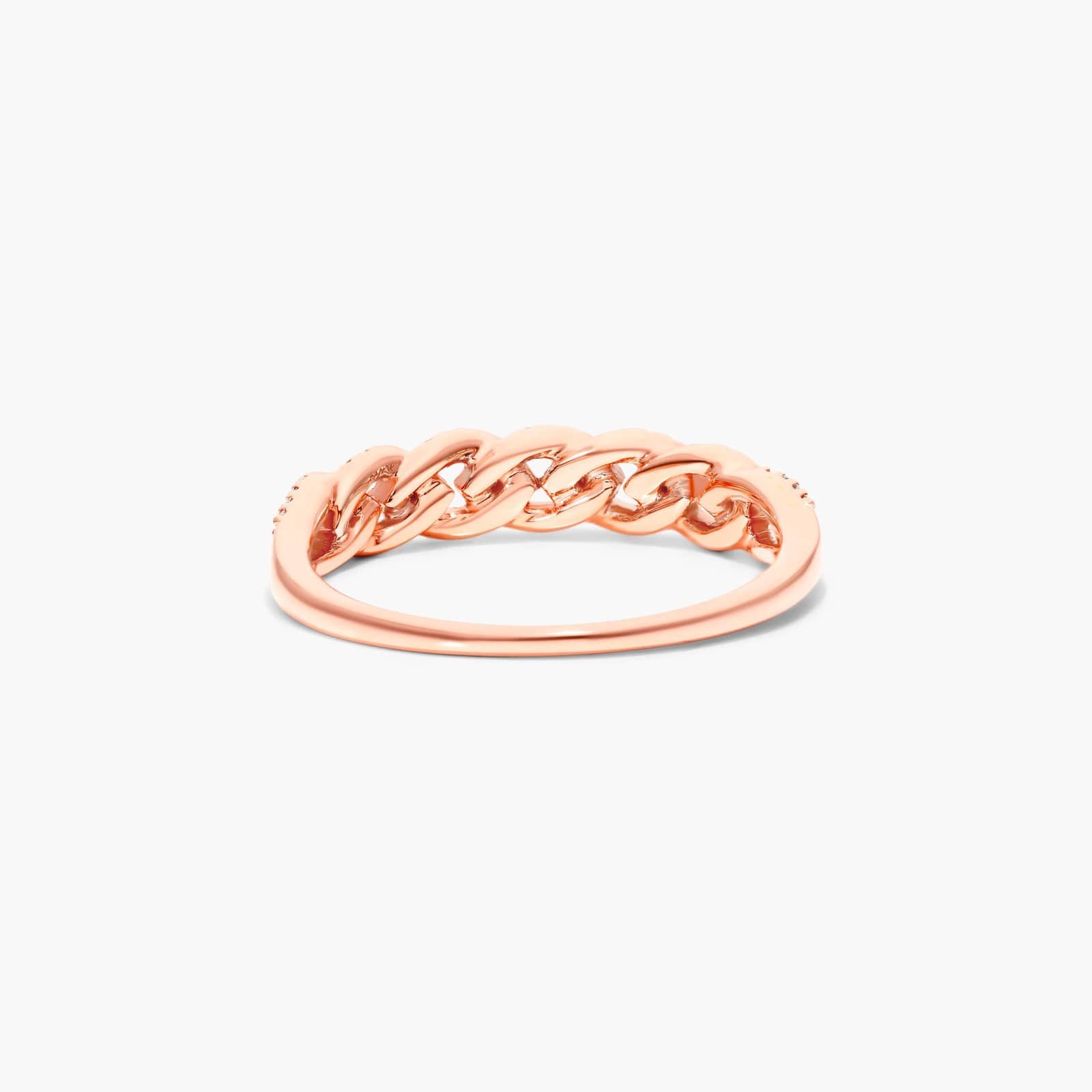 Marquise Link Diamond Ring In 14K Rose Gold