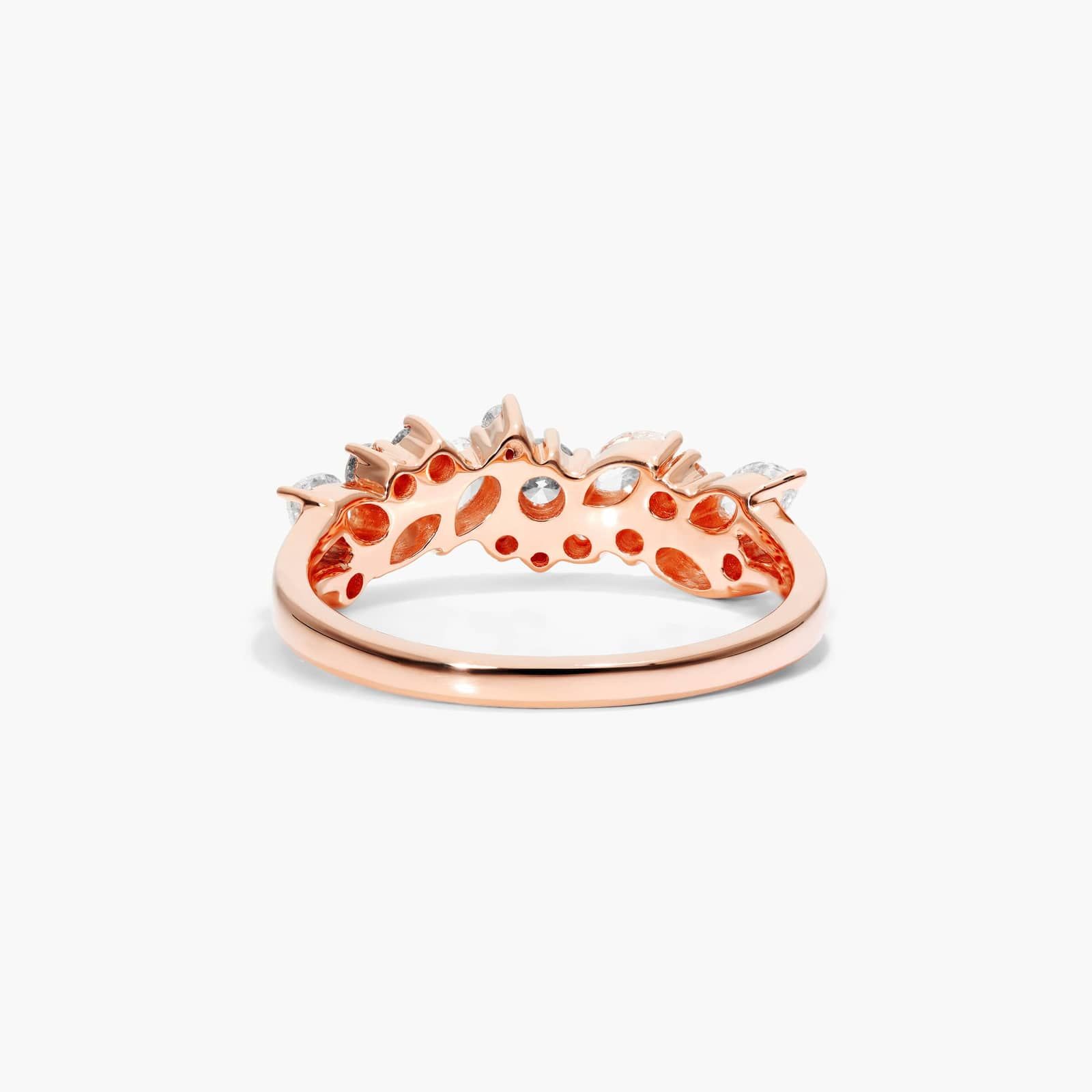 Whimsical Scatter Diamond Ring In 14K Rose Gold