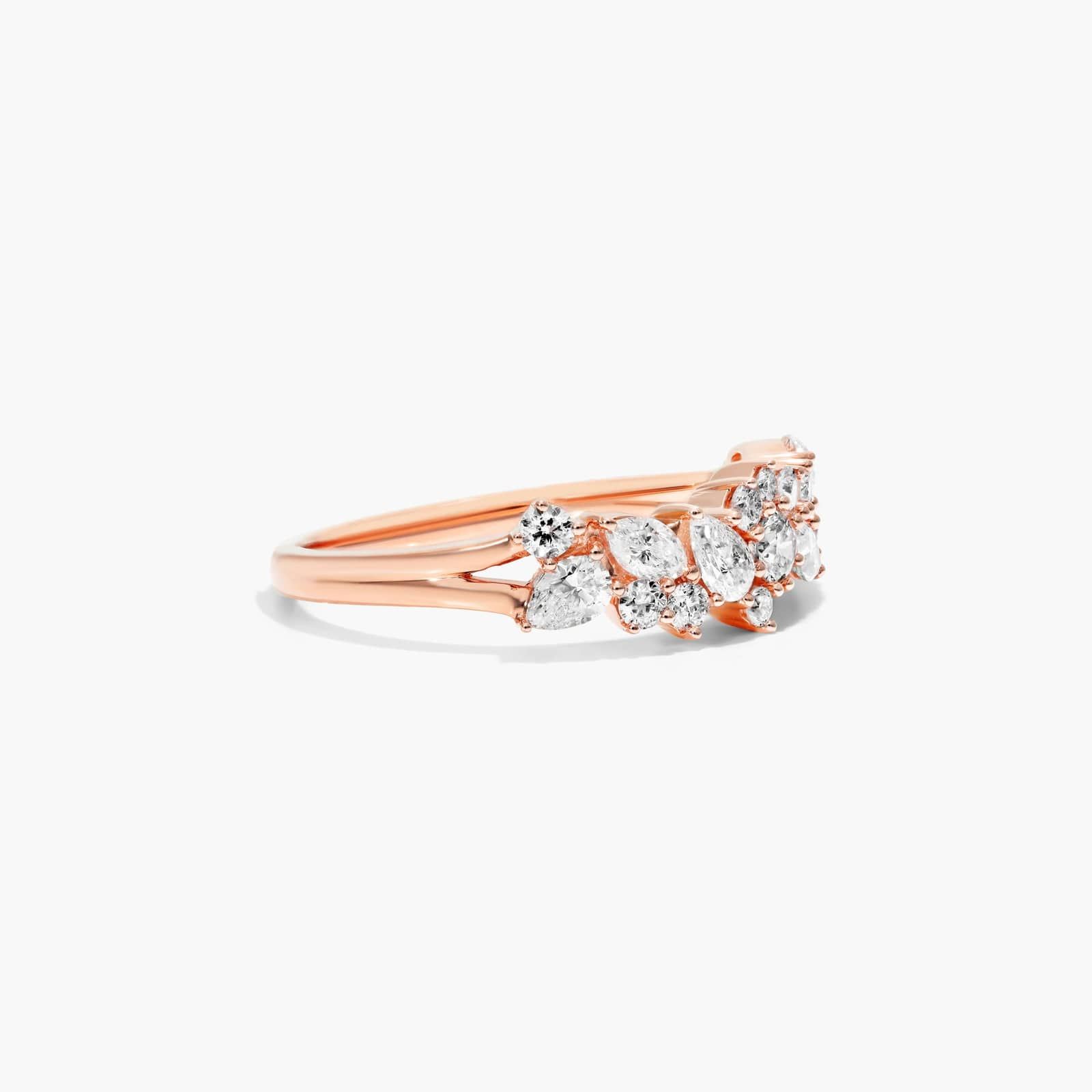 Whimsical Scatter Diamond Ring In 14K Rose Gold