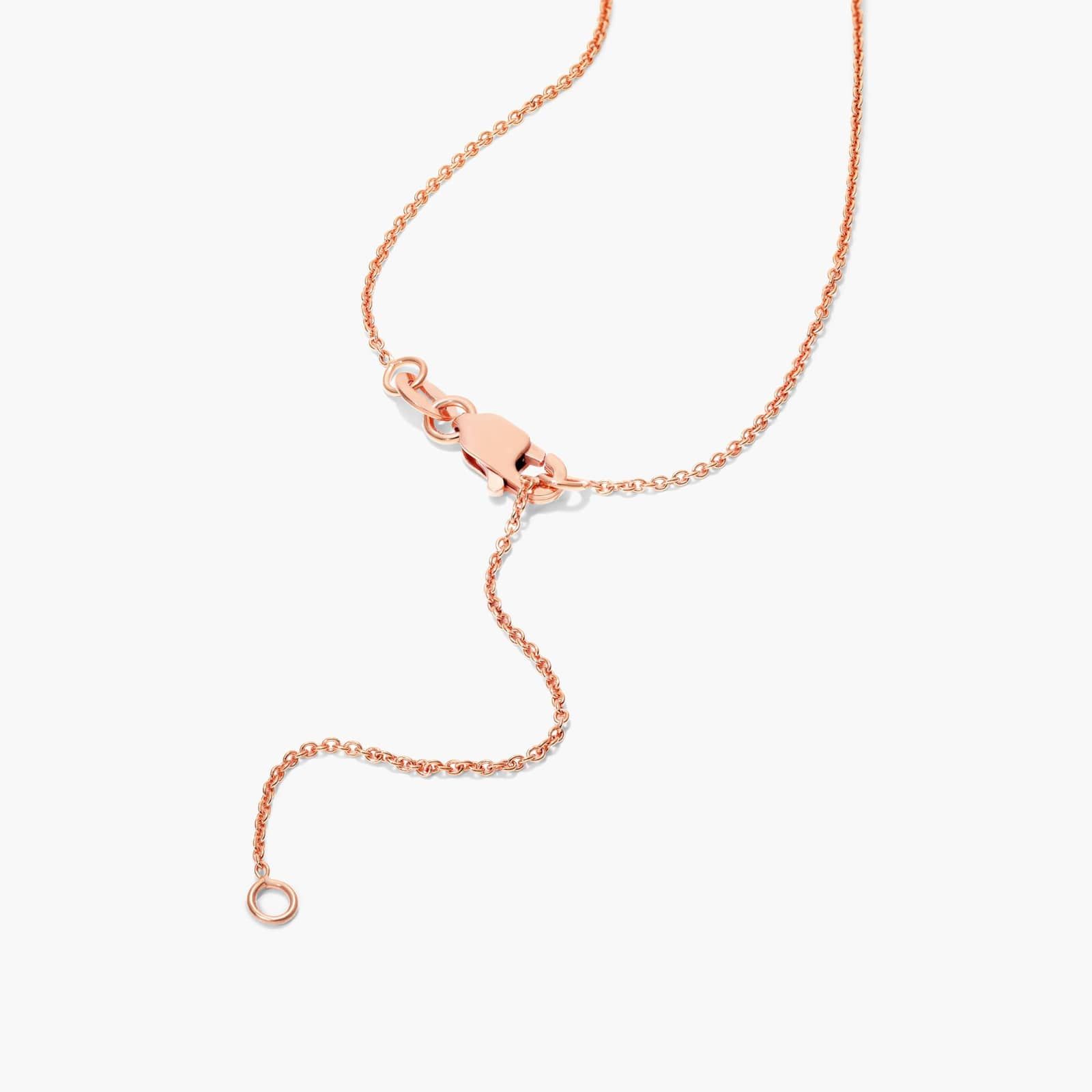 Geometric Frame Solitaire Diamond Pendant In 14K Rose Gold