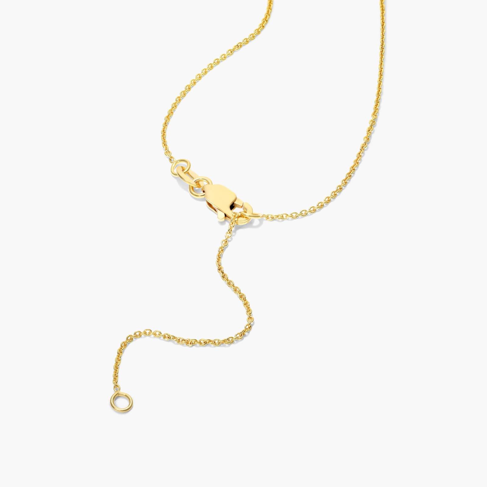 Geometric Frame Solitaire Diamond Pendant In 14K Yellow Gold