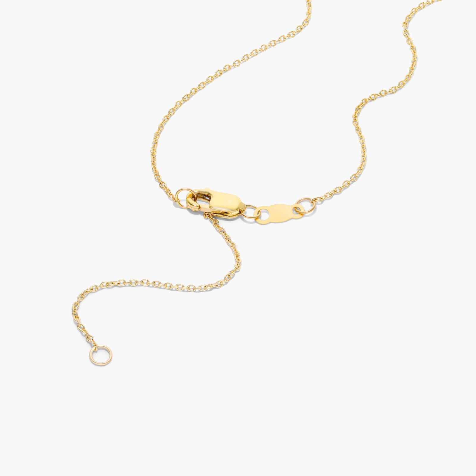 Octagonal Frame Diamond Solitaire Pendant In 14K Yellow Gold