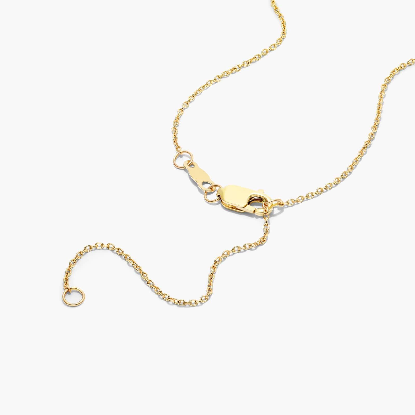 Open Heart Diamond Necklace In 14K Yellow Gold