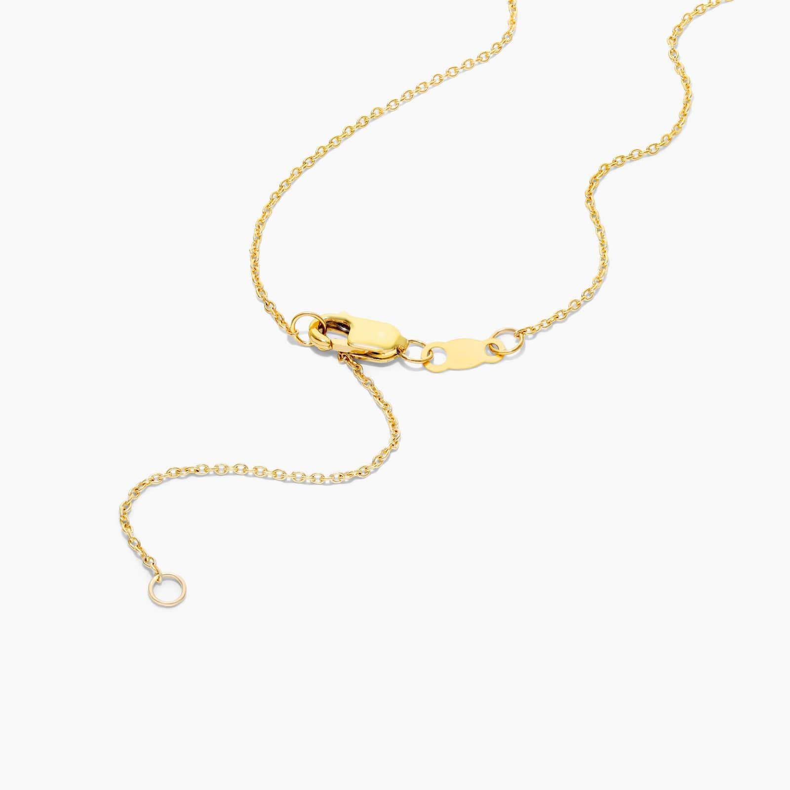 Open Circle Diamond Necklace In 14K Yellow Gold
