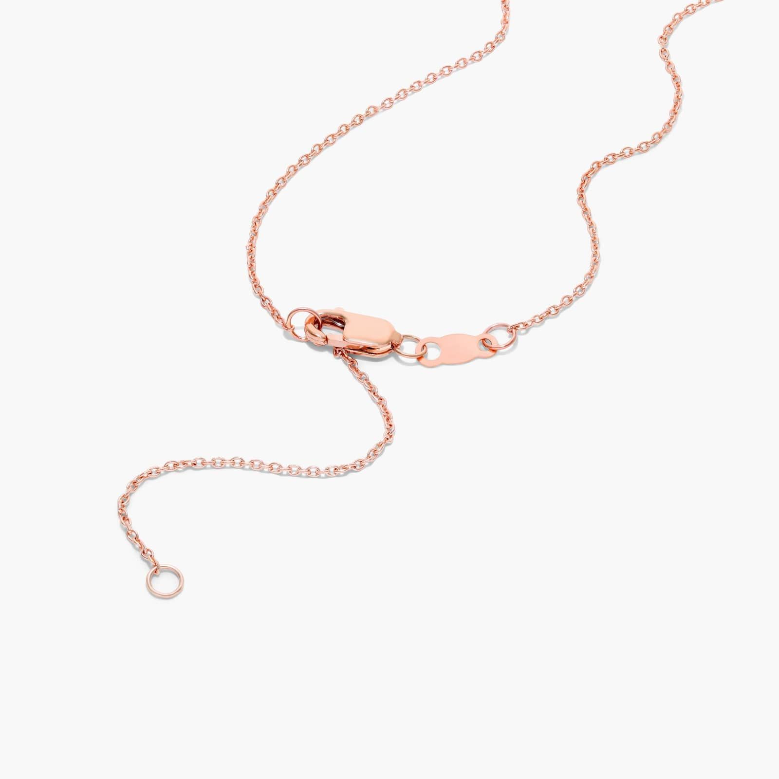 Open Clover Diamond Necklace In 14K Rose Gold