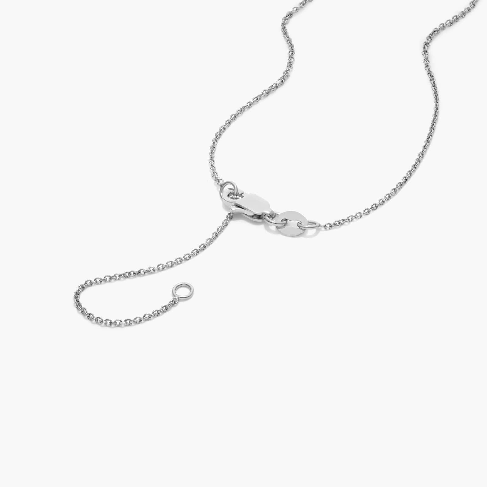 Alternating Diamond Cross Necklace In 14K White Gold