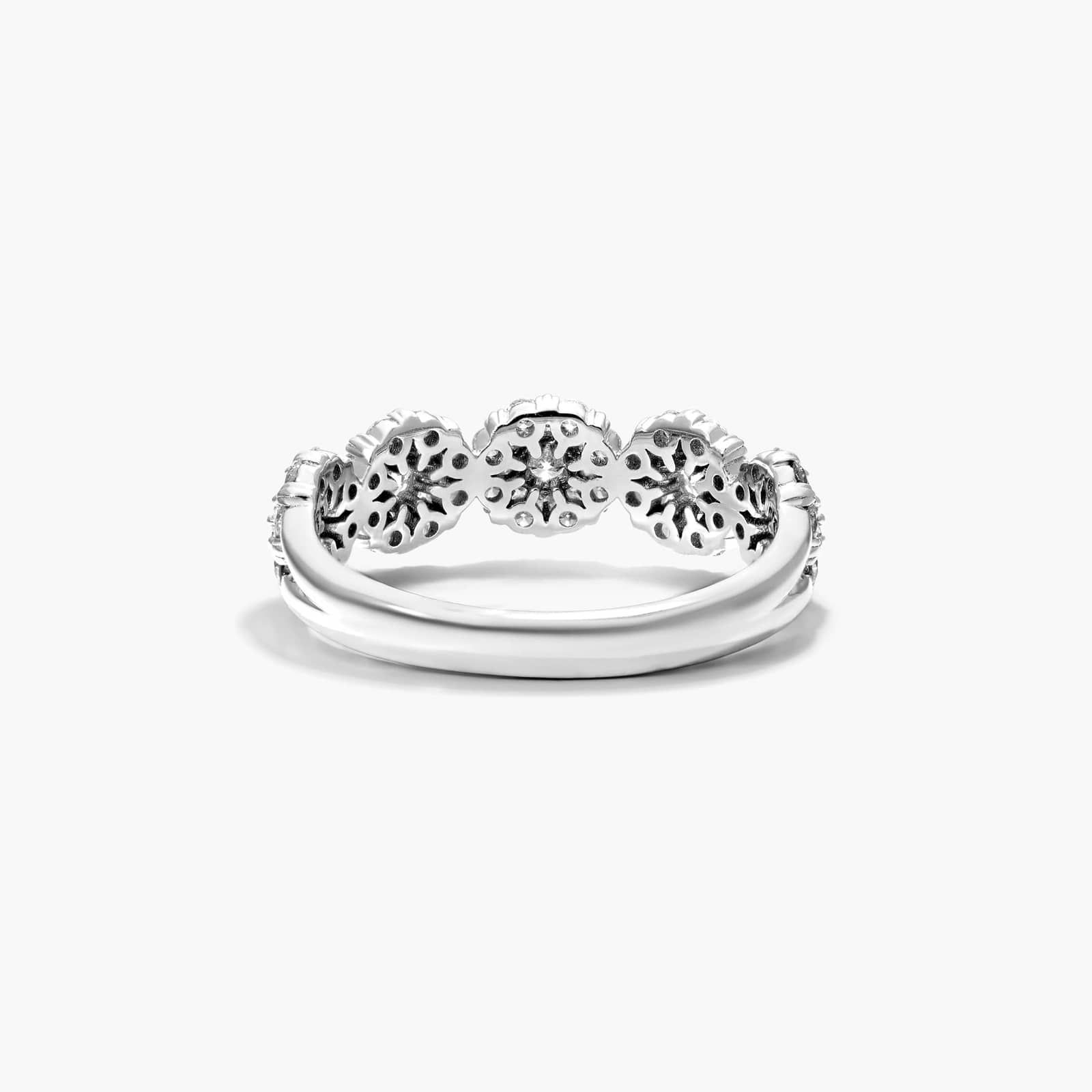 Lab-Grown Diamond Peony Ring In 14K White Gold