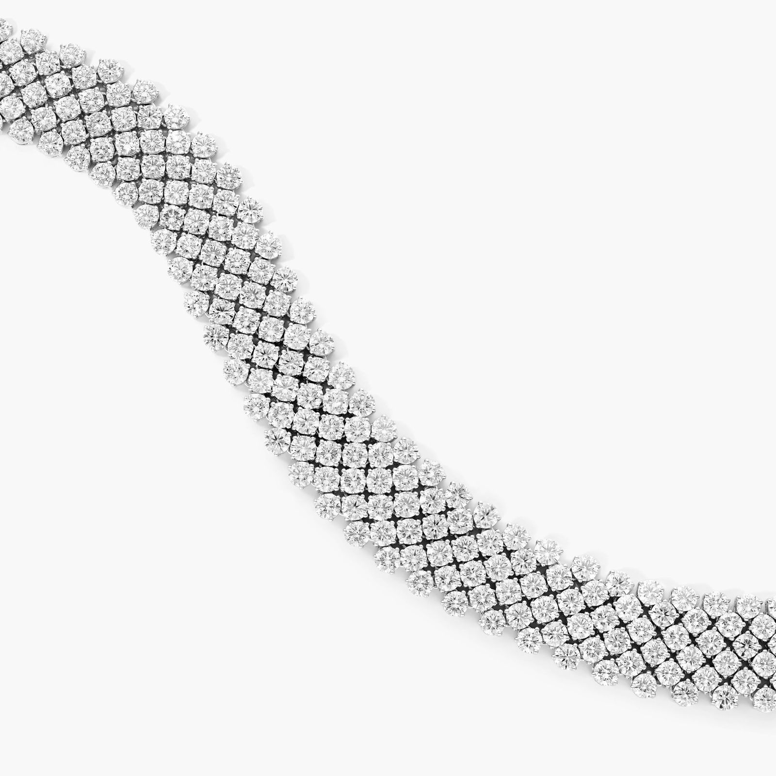 Mesh Lab-Grown Diamond Bracelet In 14K White Gold