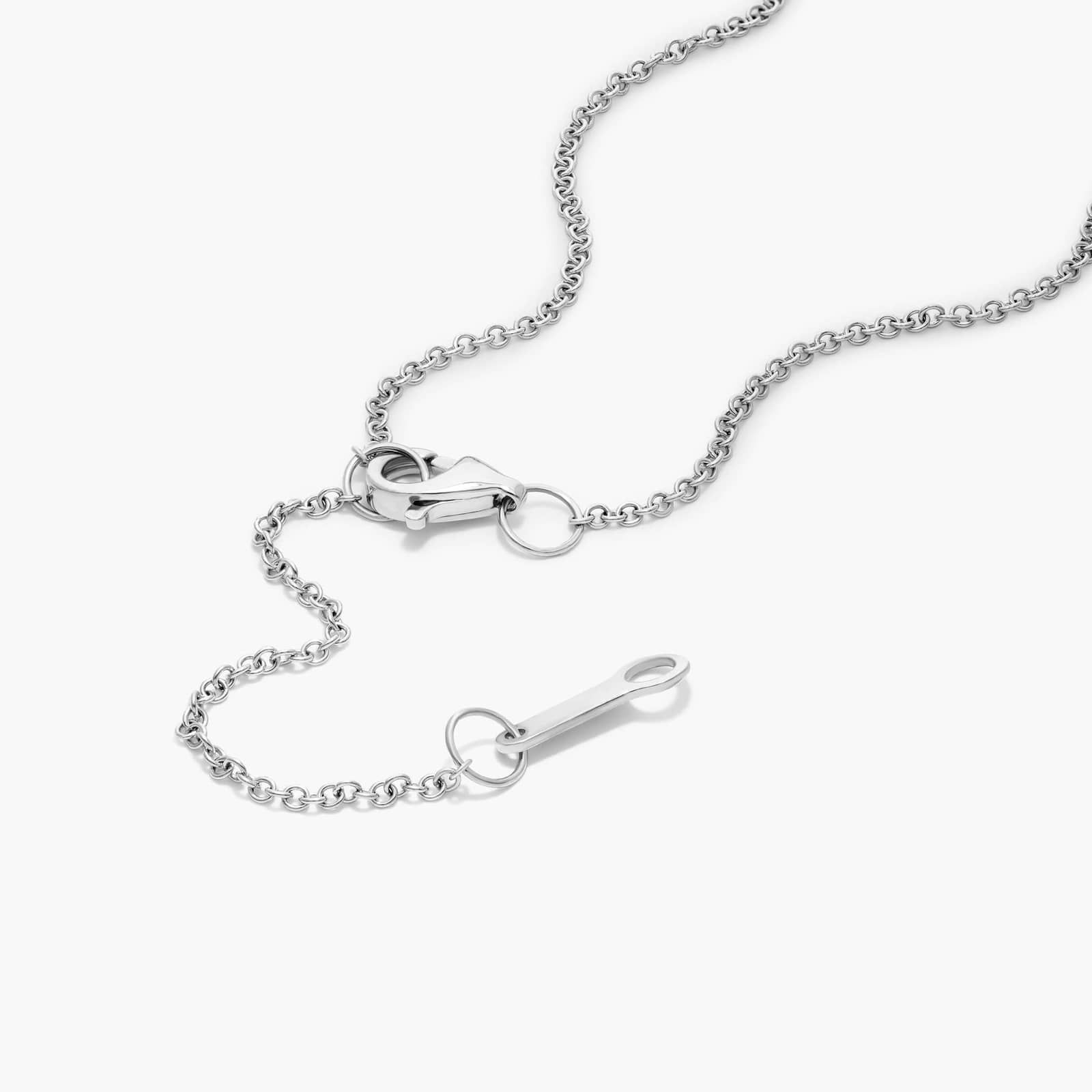 O Initial Lab-Grown Diamond Necklace In 14K White Gold