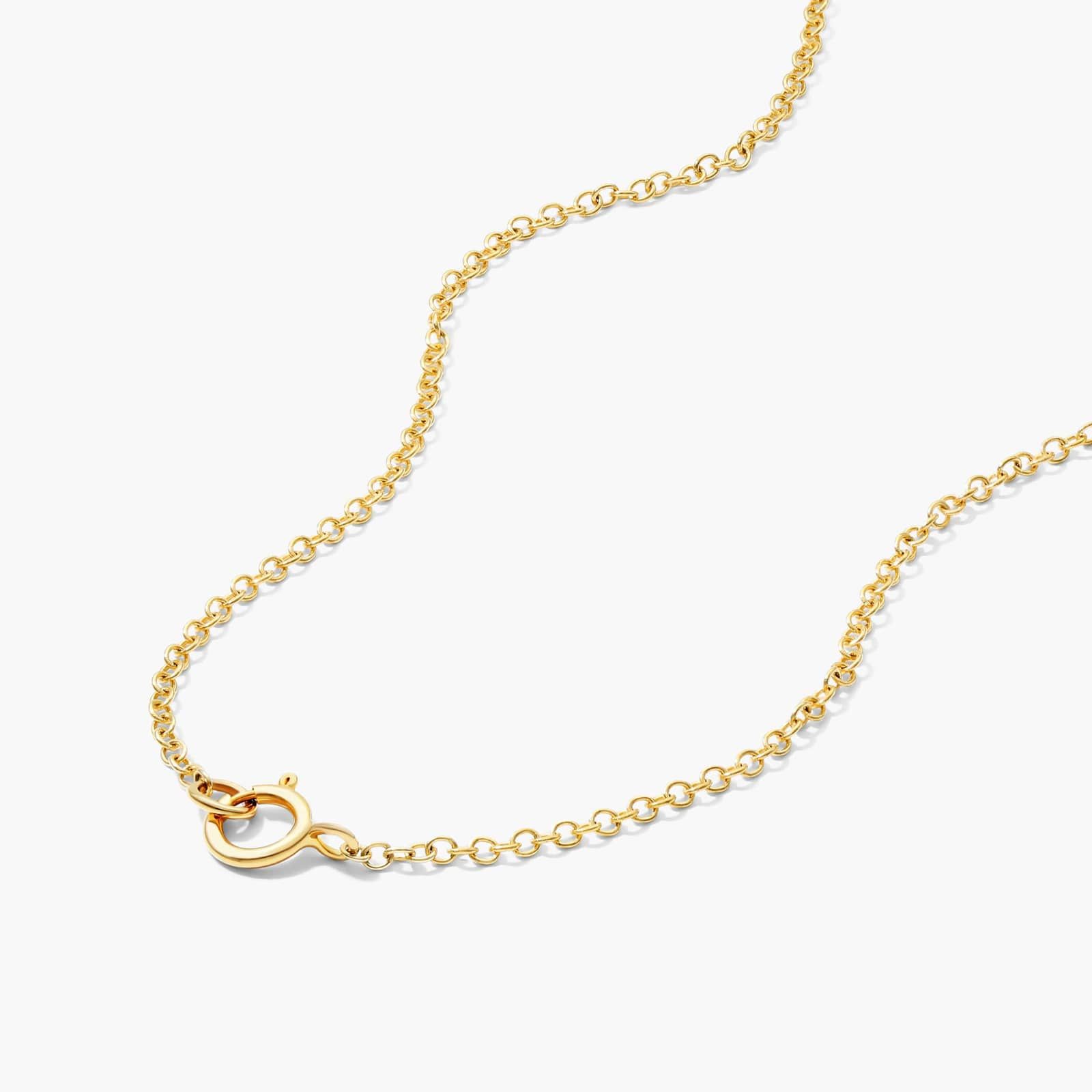 Beaming Baguette Oval Necklace With Baguette Cut Diamonds In 14K Yellow Gold