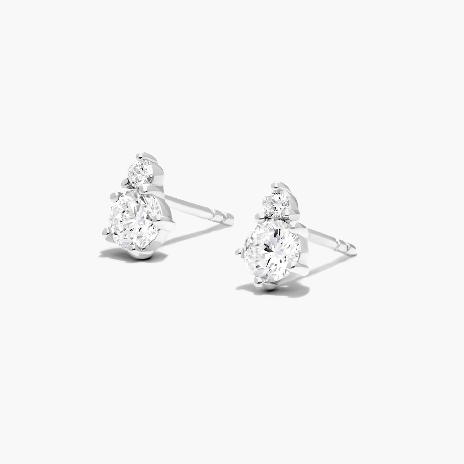 Cosmos Diamond Stud Earrings In 14K White Gold