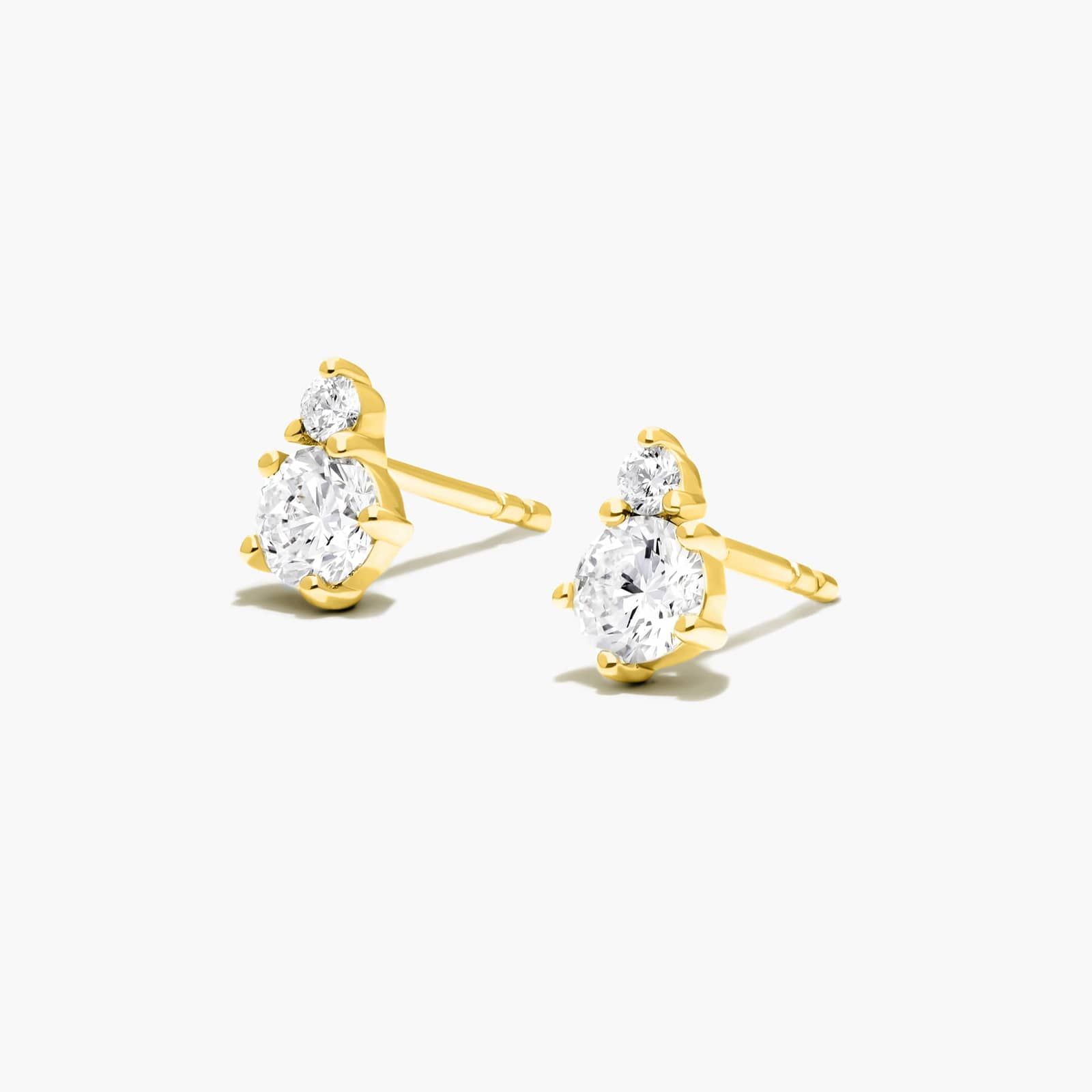 Cosmos Diamond Stud Earrings In 14K Yellow Gold