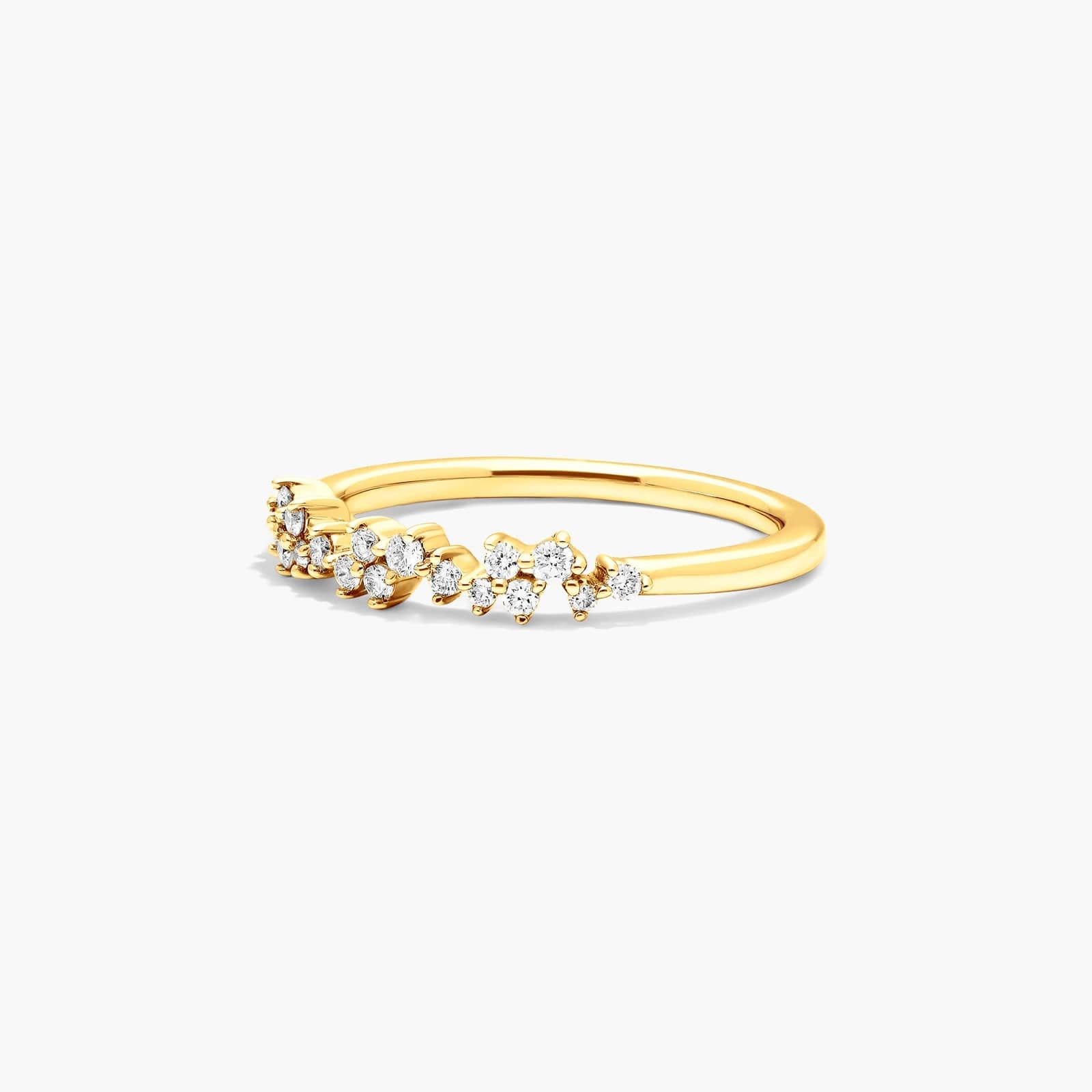 Cosmos Diamond Ring In 14K Yellow Gold