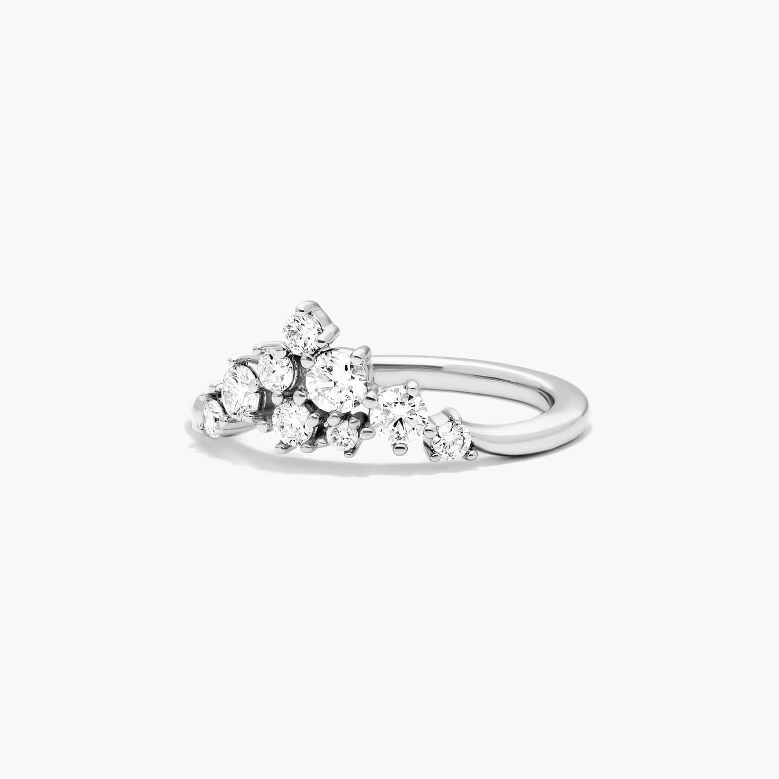 Cosmos Tiara Diamond Ring In 14K White Gold