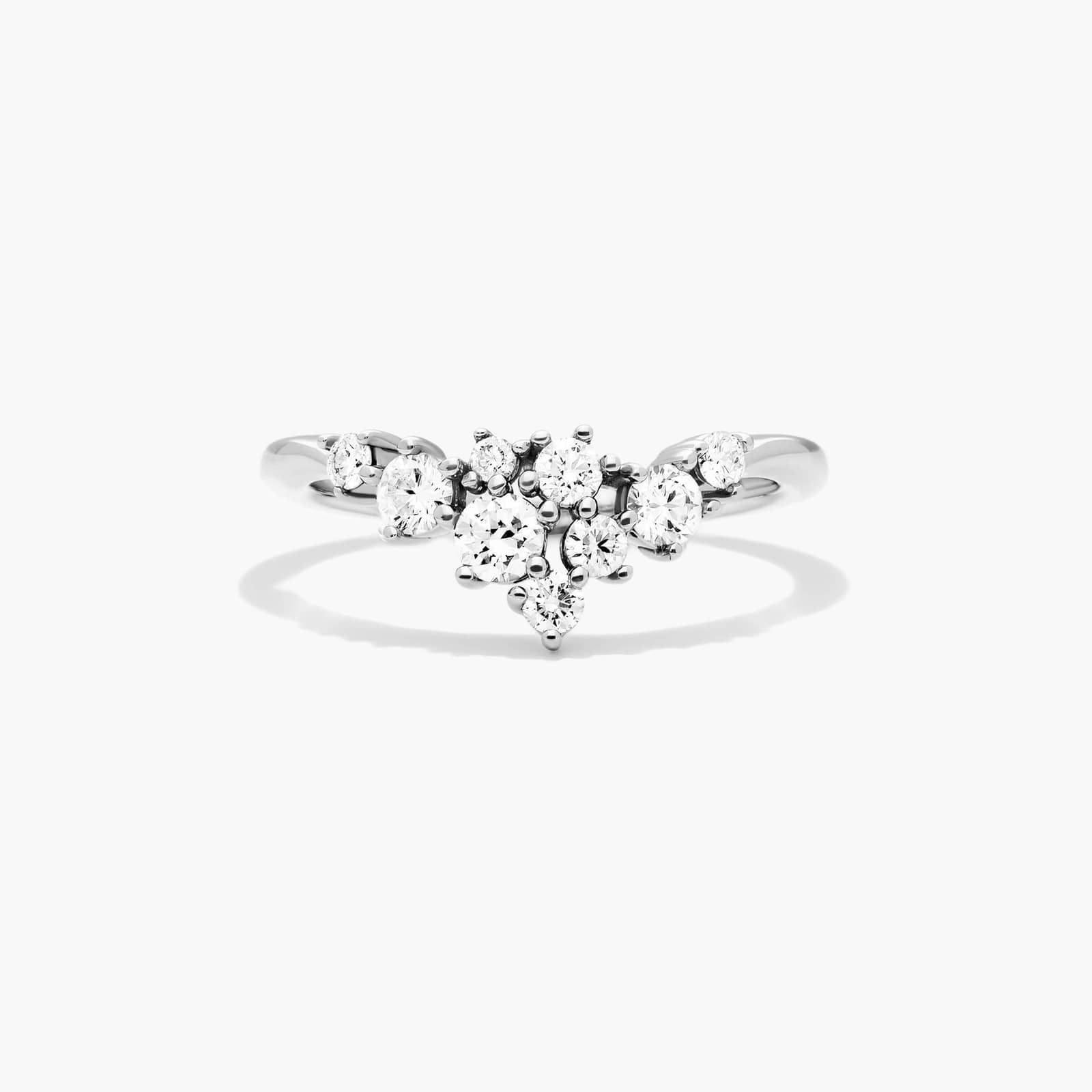 Cosmos Tiara Diamond Ring In 14K White Gold
