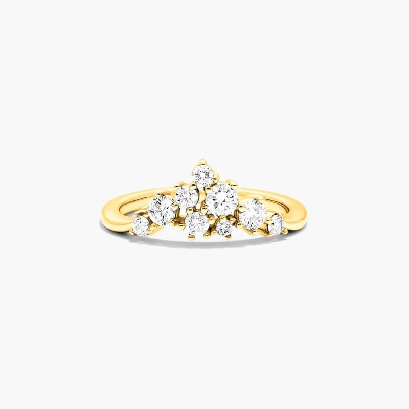 Cosmos Tiara Diamond Ring In 14K Yellow Gold