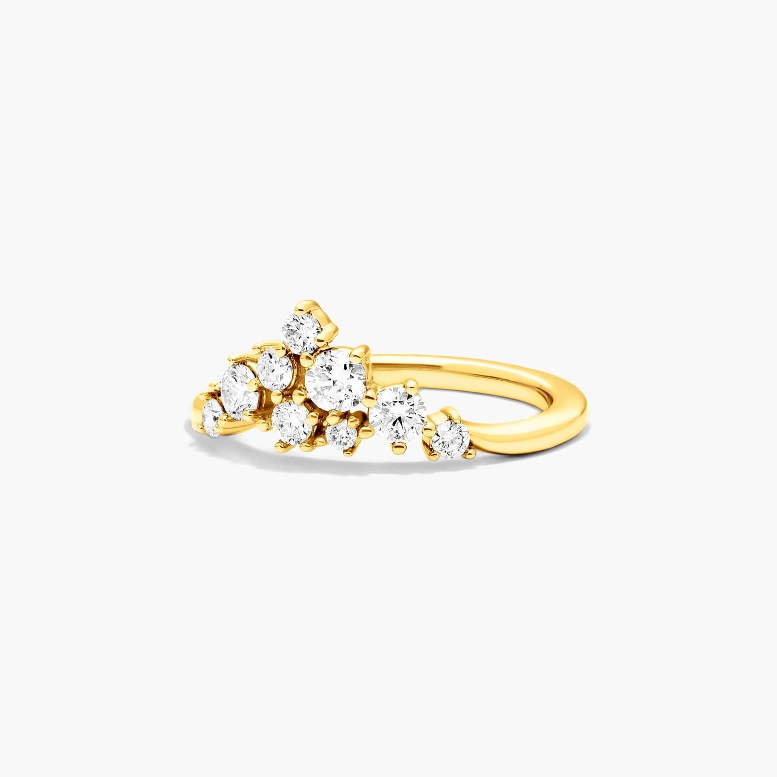Cosmos Tiara Lab-Grown Diamond Ring In 14K Yellow Gold