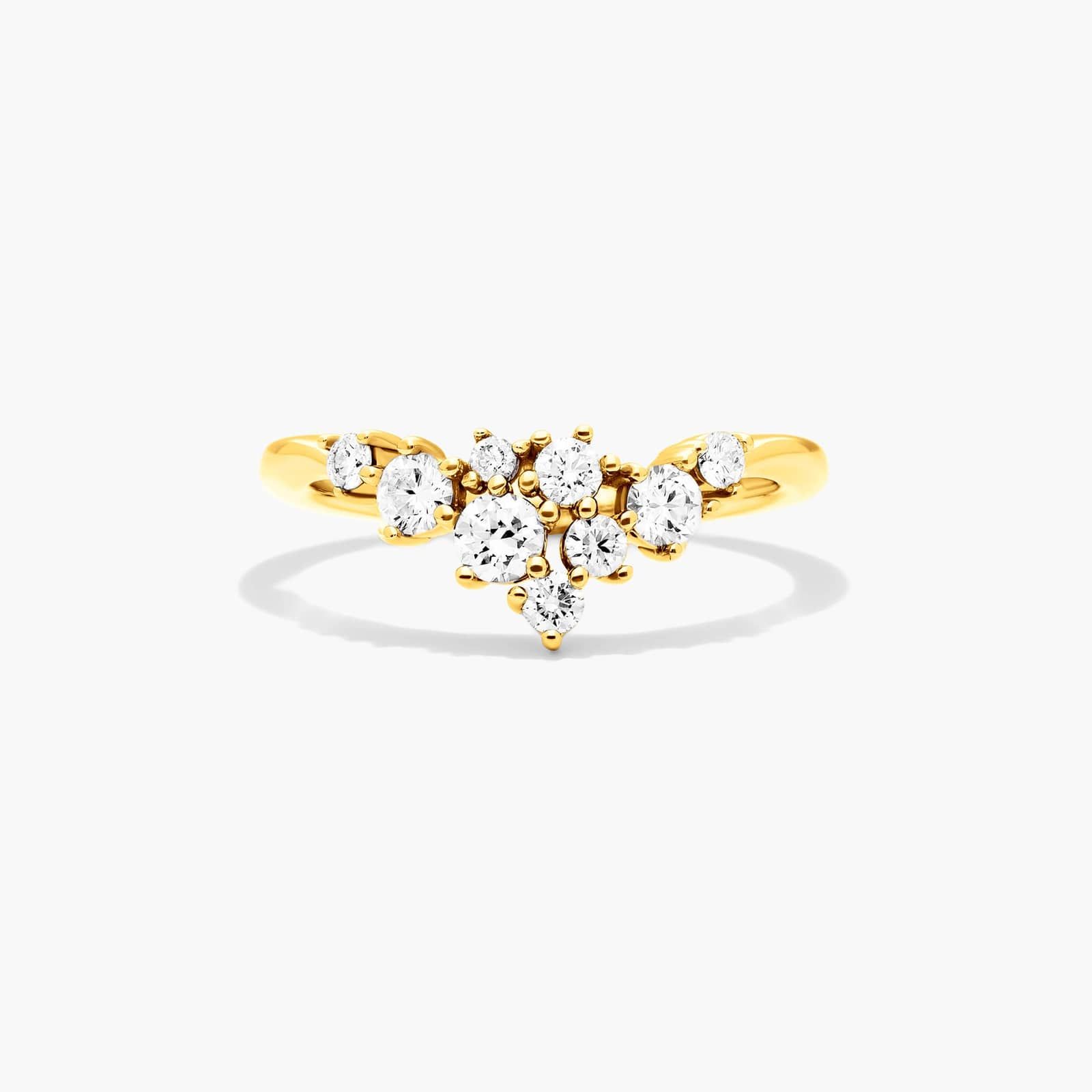 Cosmos Tiara Lab-Grown Diamond Ring In 14K Yellow Gold