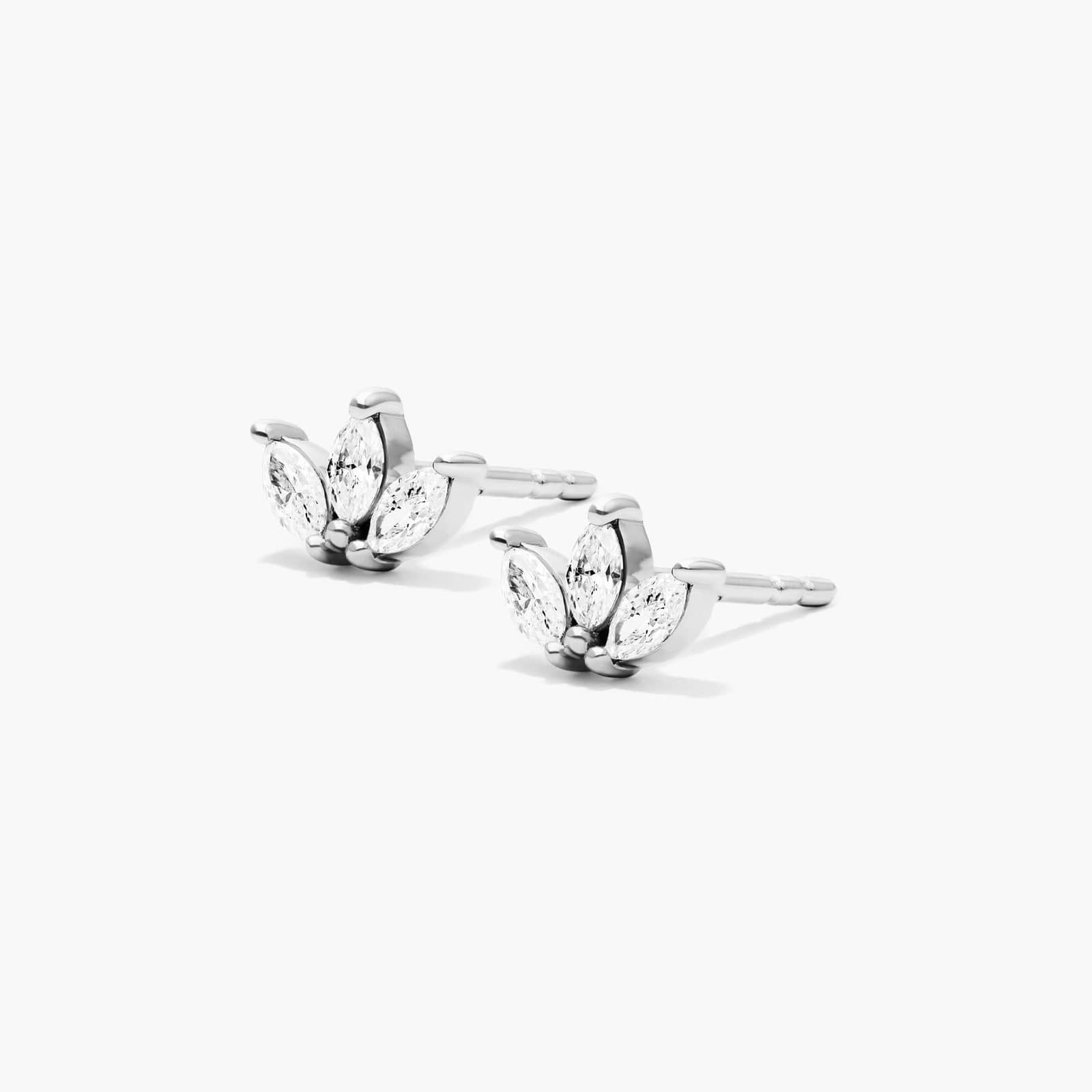 Azalea Lab-Grown Diamond Stud Earrings In 14K White Gold