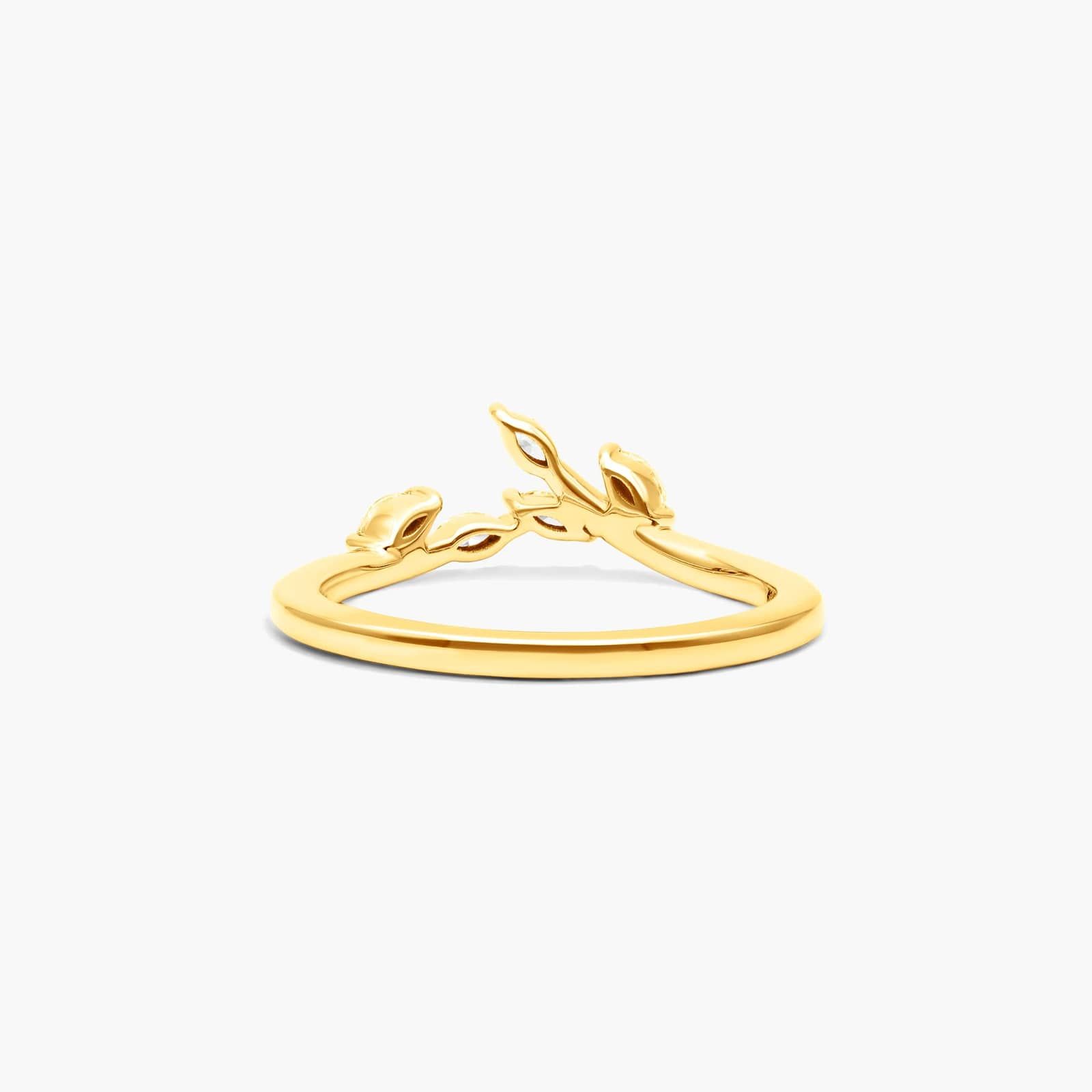 Blooming Leaves Lab-Grown Diamond Ring In 14K Yellow Gold