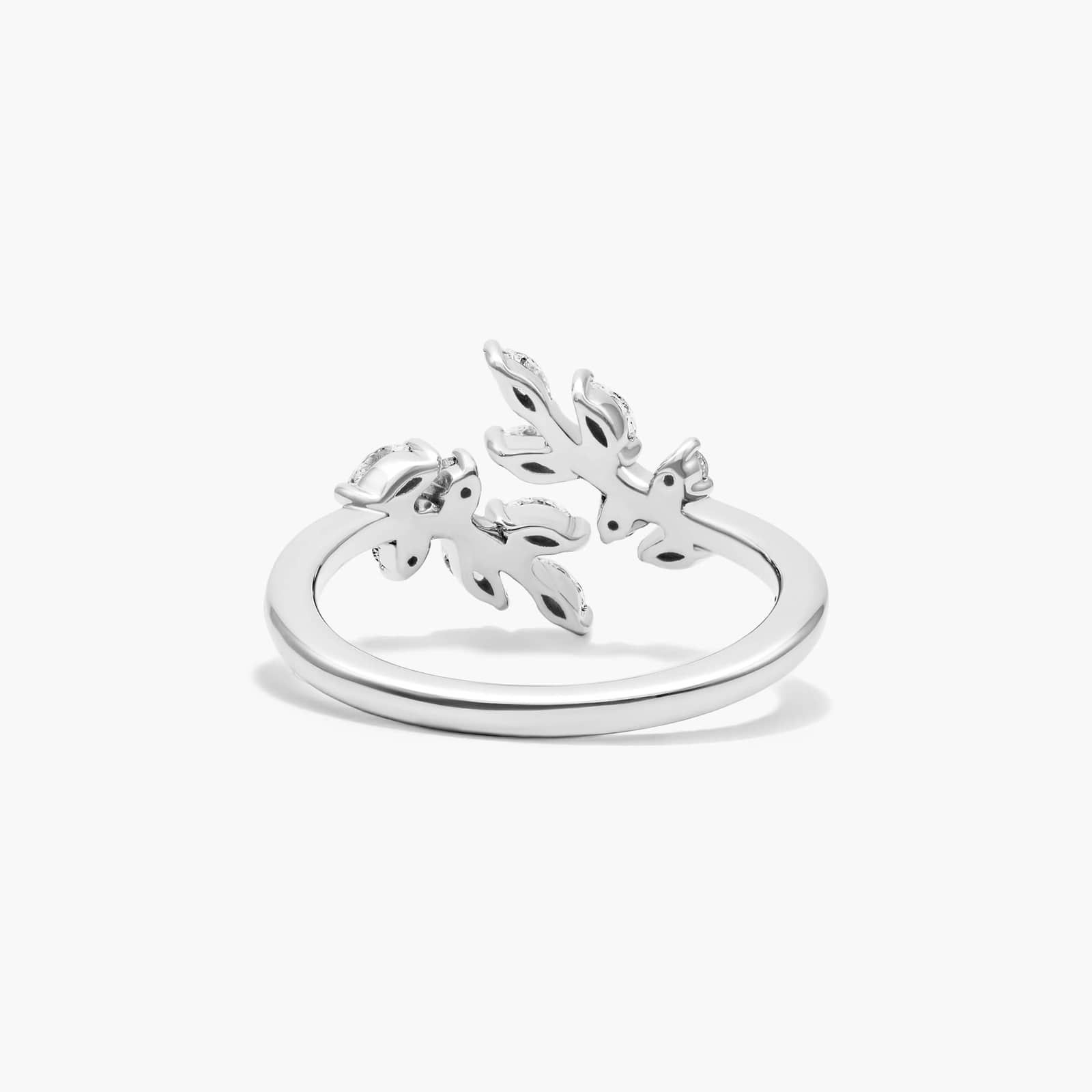 Ivy Bypass Lab-Grown Diamond Ring In 14K White Gold