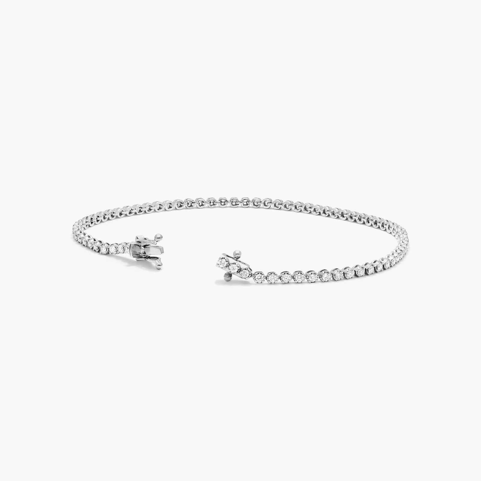 Petite Tennis Bracelet With 1 CTW Diamonds In 14K White Gold