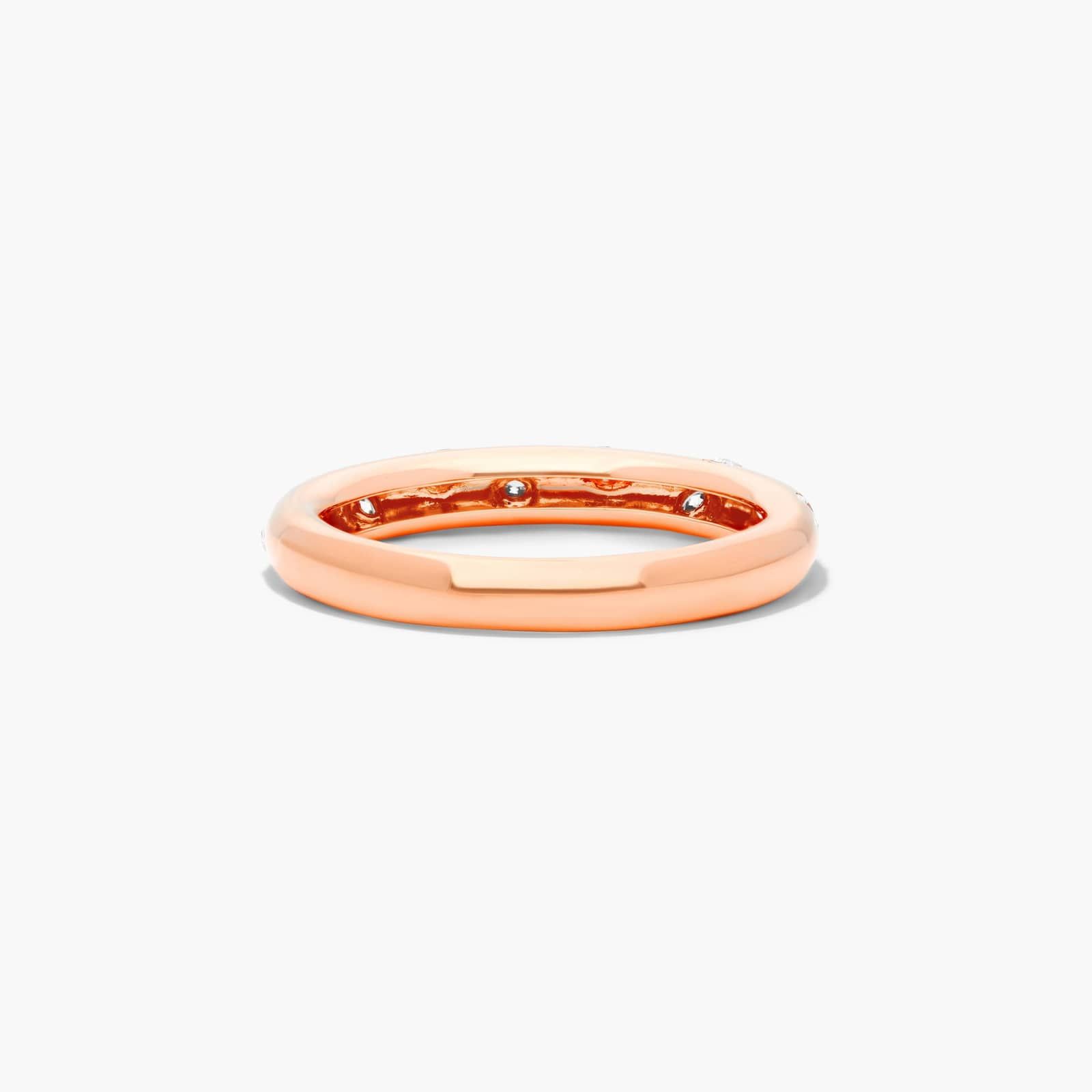 Speckled Diamond Ring In 14K Rose Gold