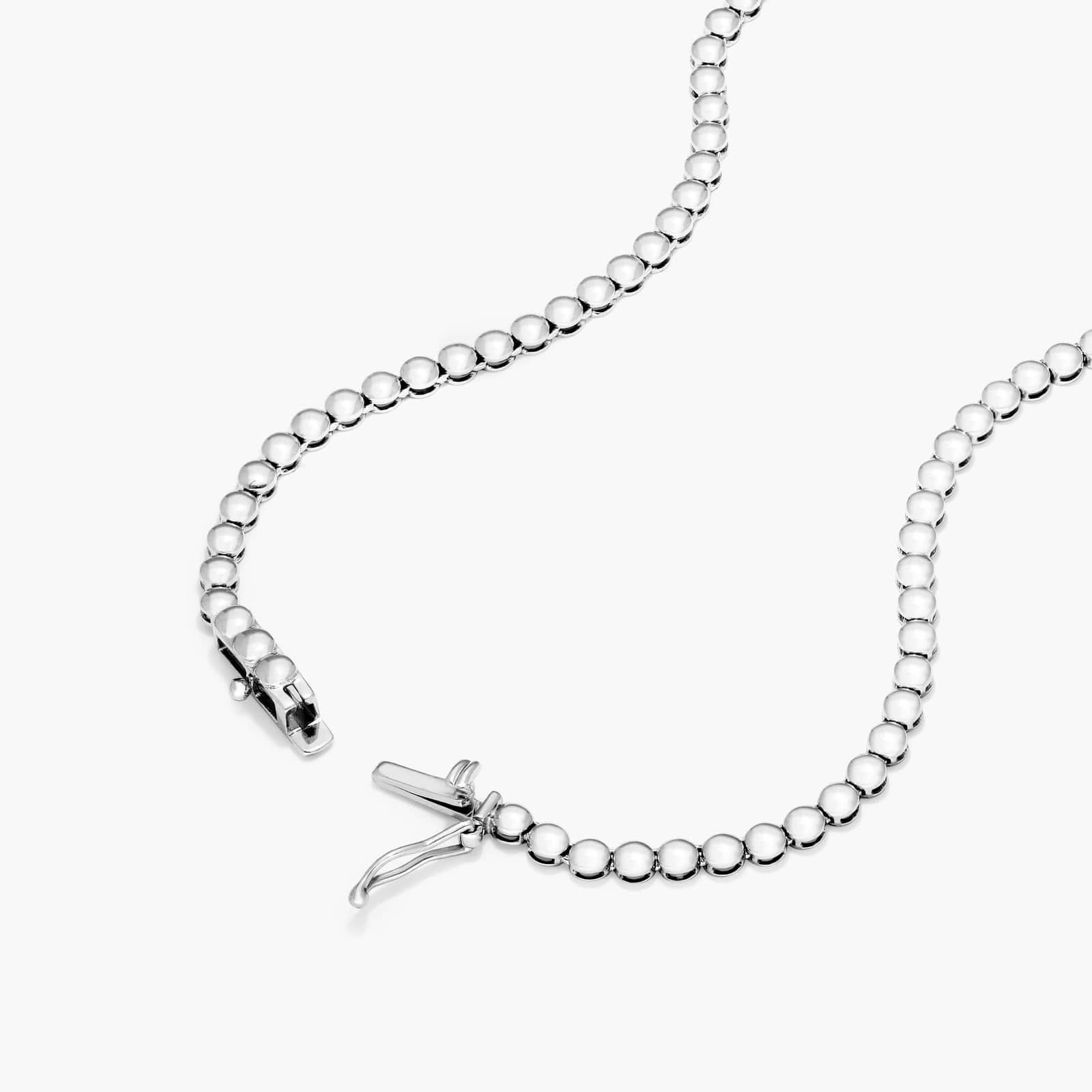 Lariat Diamond Necklace In 14K White Gold