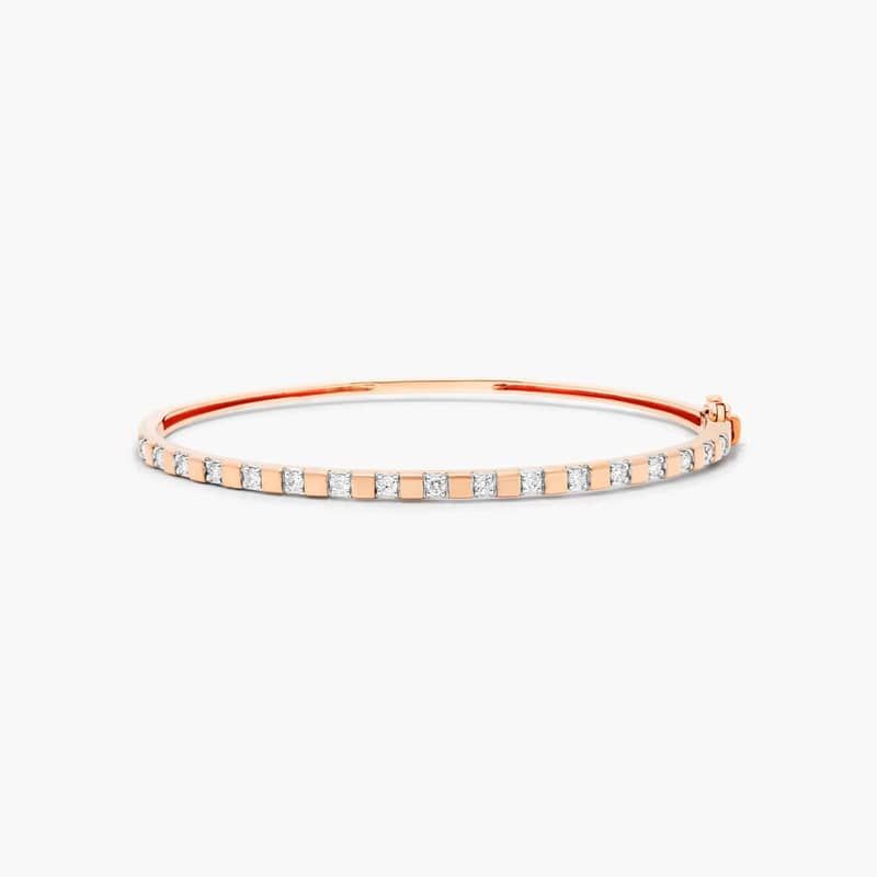 Abyss Bangle Lab-Grown Diamond Bracelet In 14K Rose Gold