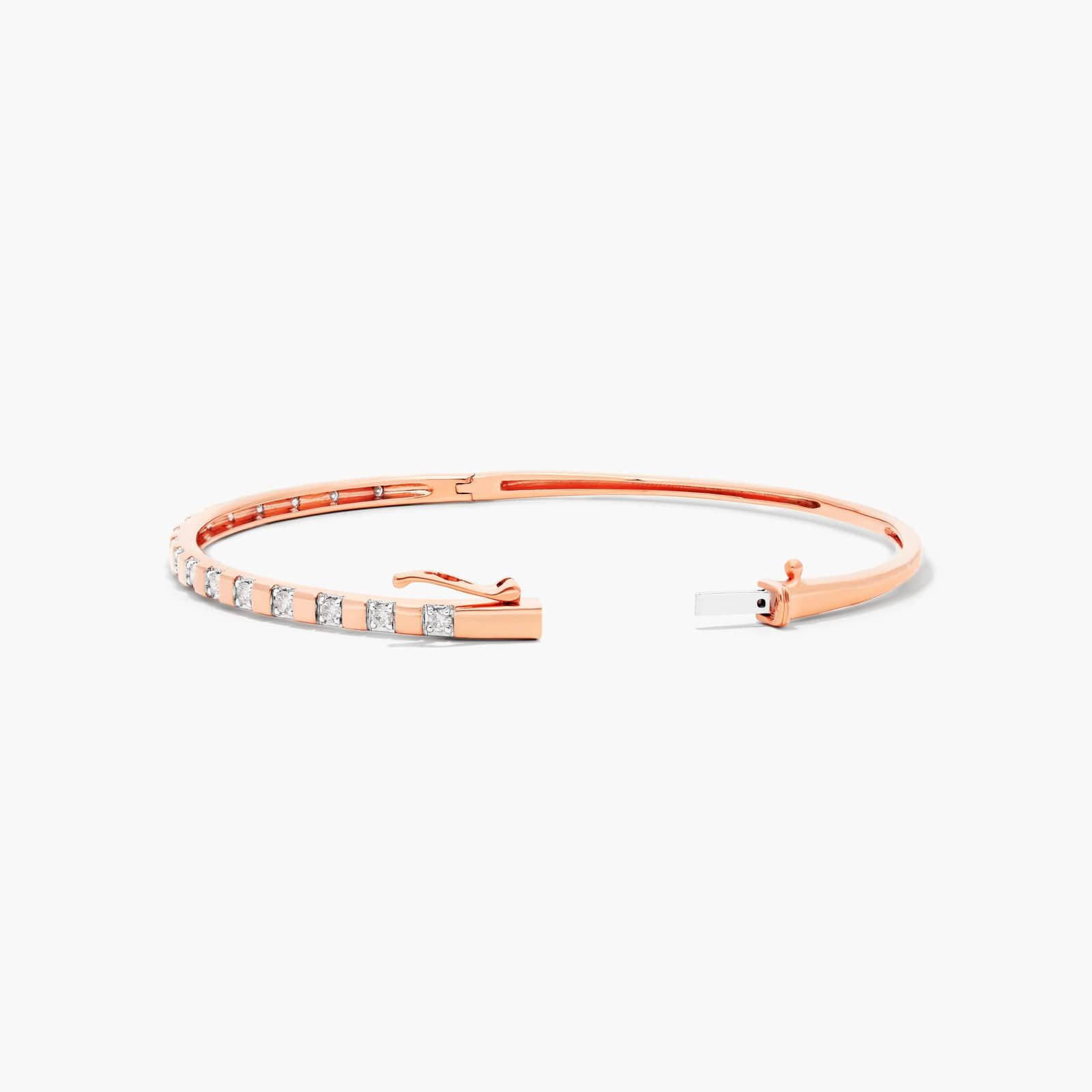Abyss Bangle Lab-Grown Diamond Bracelet In 14K Rose Gold