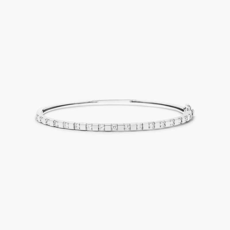 Abyss Bangle Lab-Grown Diamond Bracelet In 14K White Gold