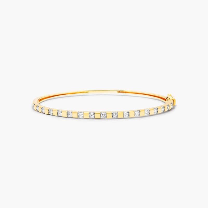 Abyss Bangle Lab-Grown Diamond Bracelet In 14K Yellow Gold