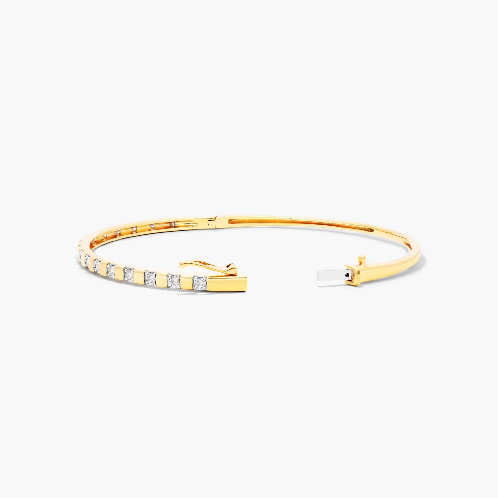 Abyss Bangle Lab-Grown Diamond Bracelet In 14K Yellow Gold