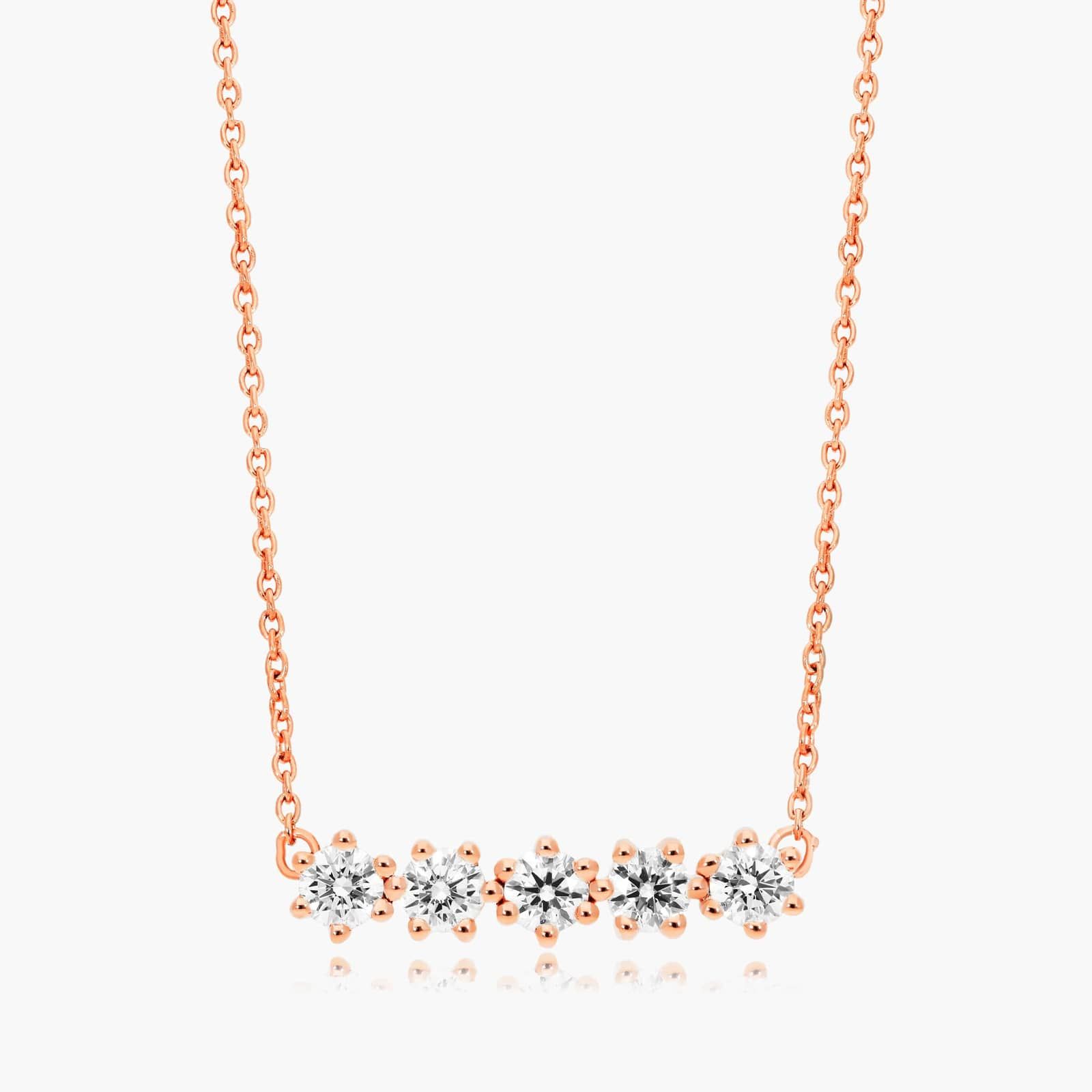 Aura Lab-Grown Diamond Necklace In 14K Rose Gold
