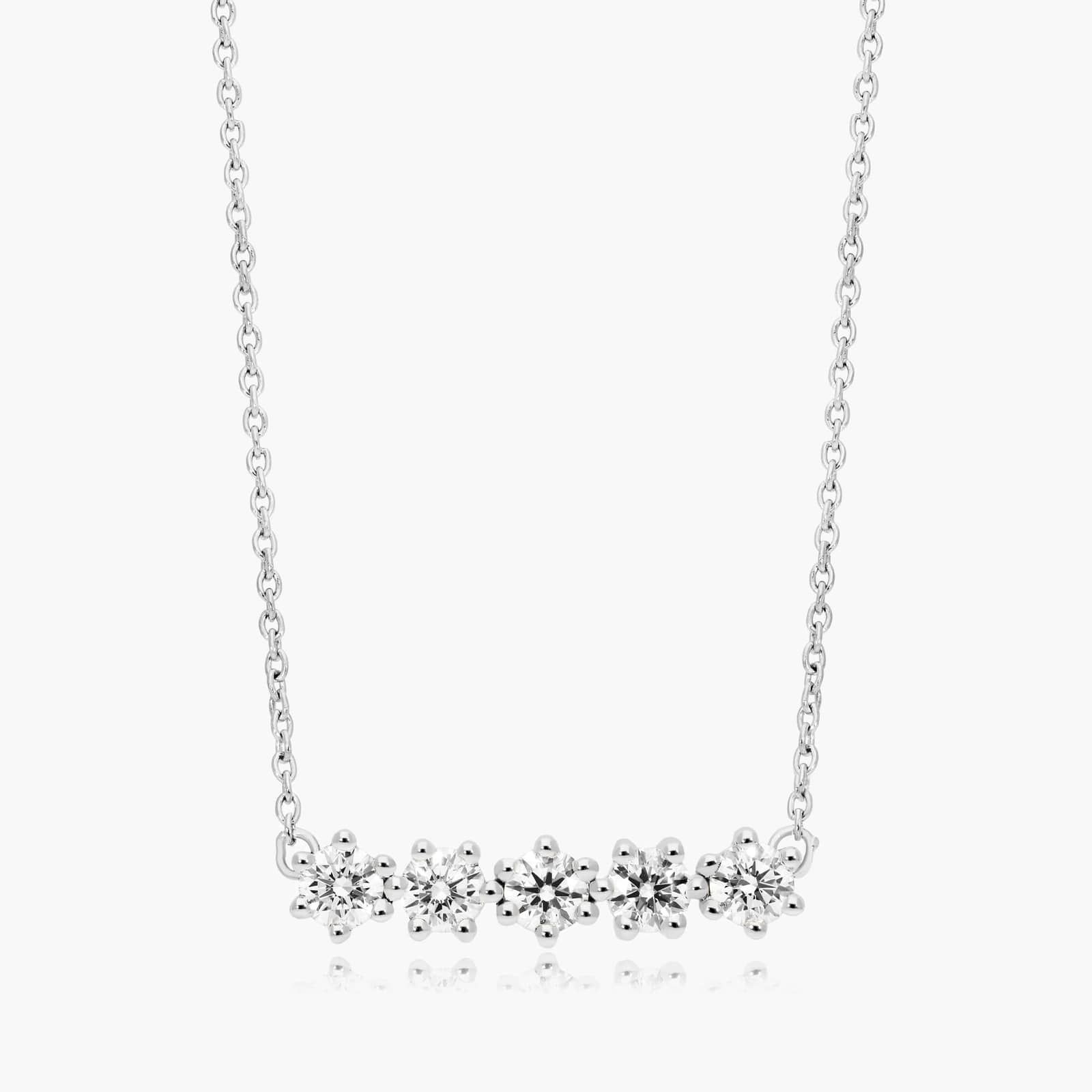 Aura Lab-Grown Diamond Necklace In 14K White Gold