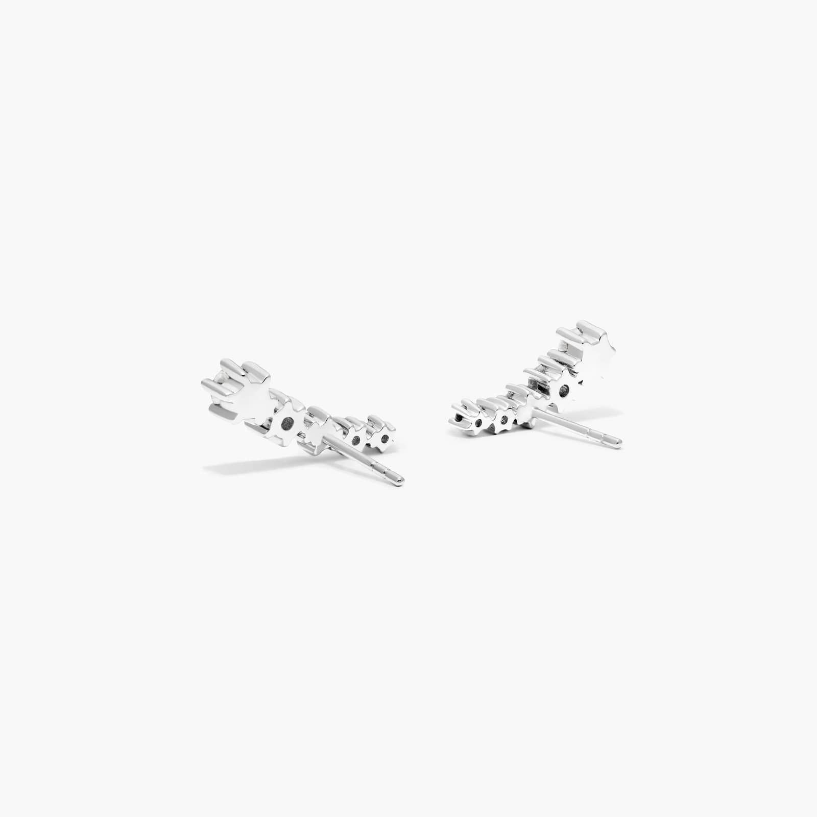 Aura Lab-Grown Diamond Climber Earrings In 14K White Gold