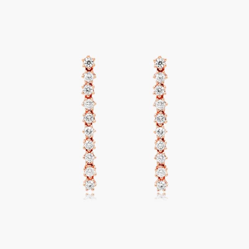 Aura Lab-Grown Diamond Drop Earrings In 14K Rose Gold