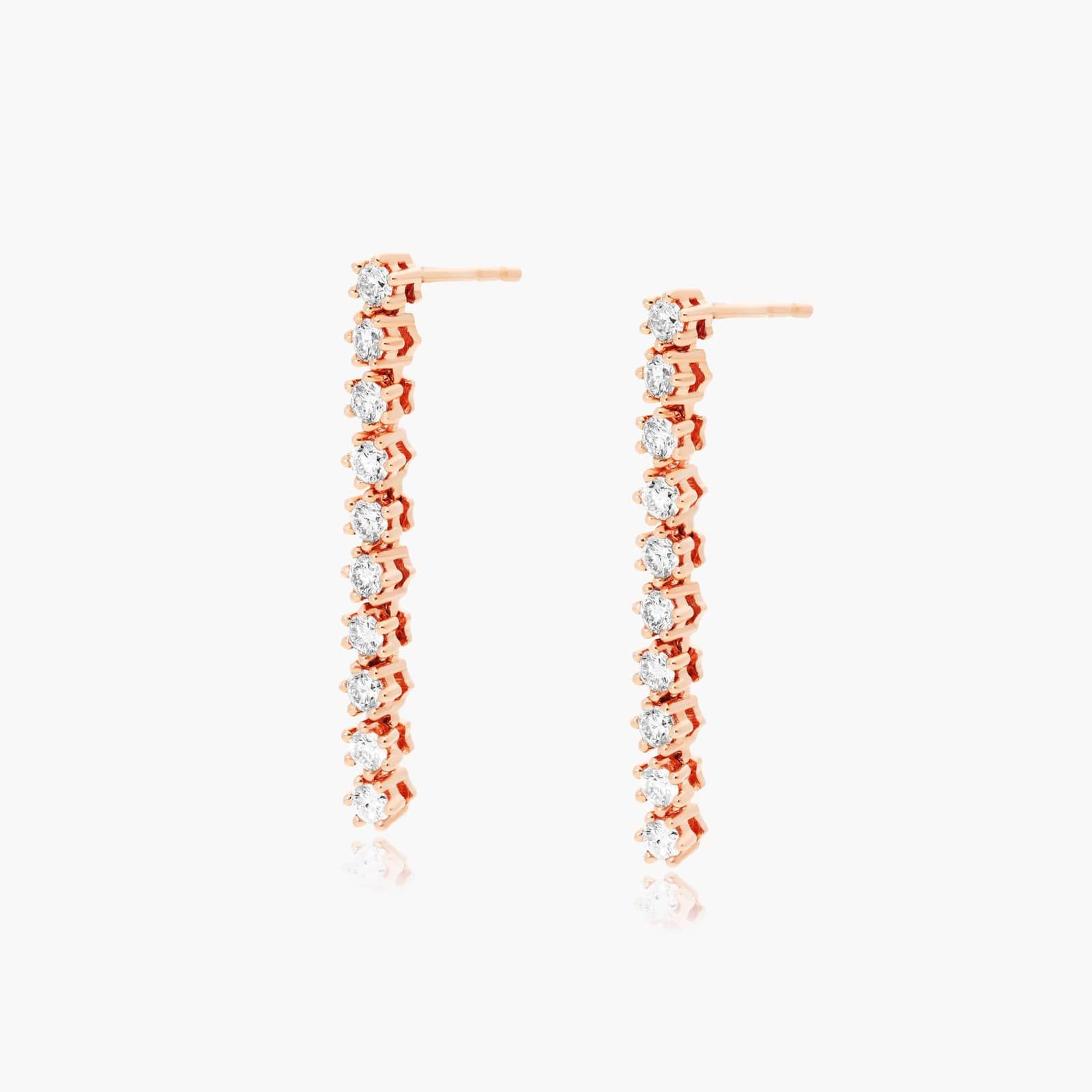 Aura Lab-Grown Diamond Drop Earrings In 14K Rose Gold